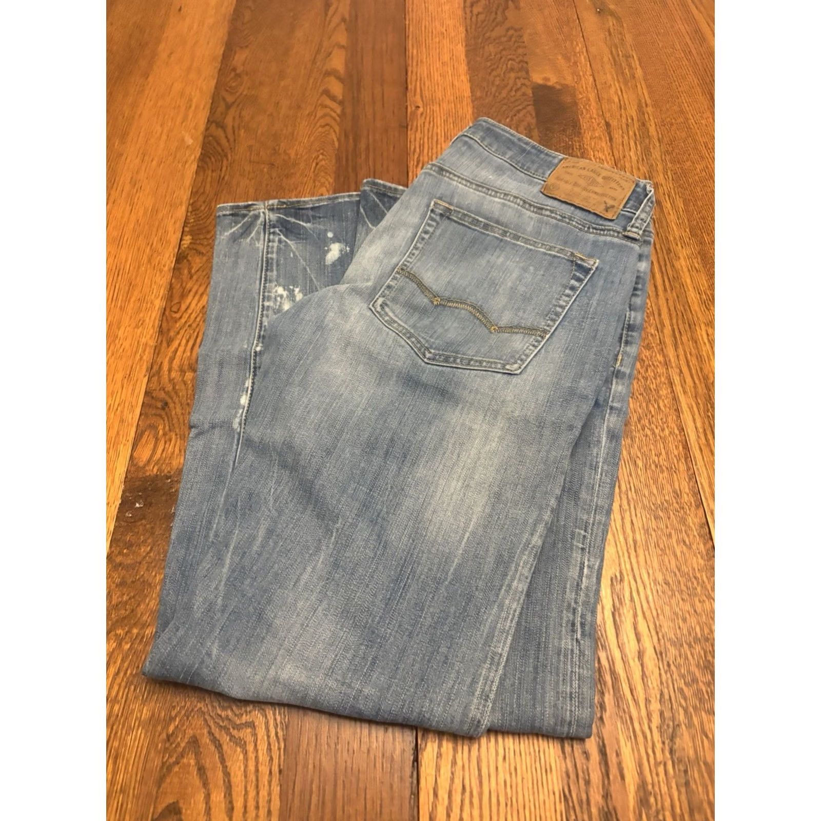 American Eagle Outfitters American Eagle Outfitters Jeans Slim 31x32 Blue Denim 5-Pocket Men Regular Size 31 Slim Fit Straight Rise Low Vintage No N/A Size US 31 - 5 Thumbnail