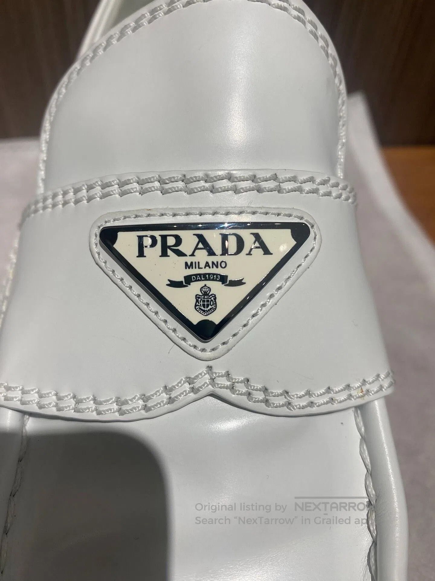 Prada Prada White Platform Loafers. Size US 7 / IT 37 - 5 Thumbnail