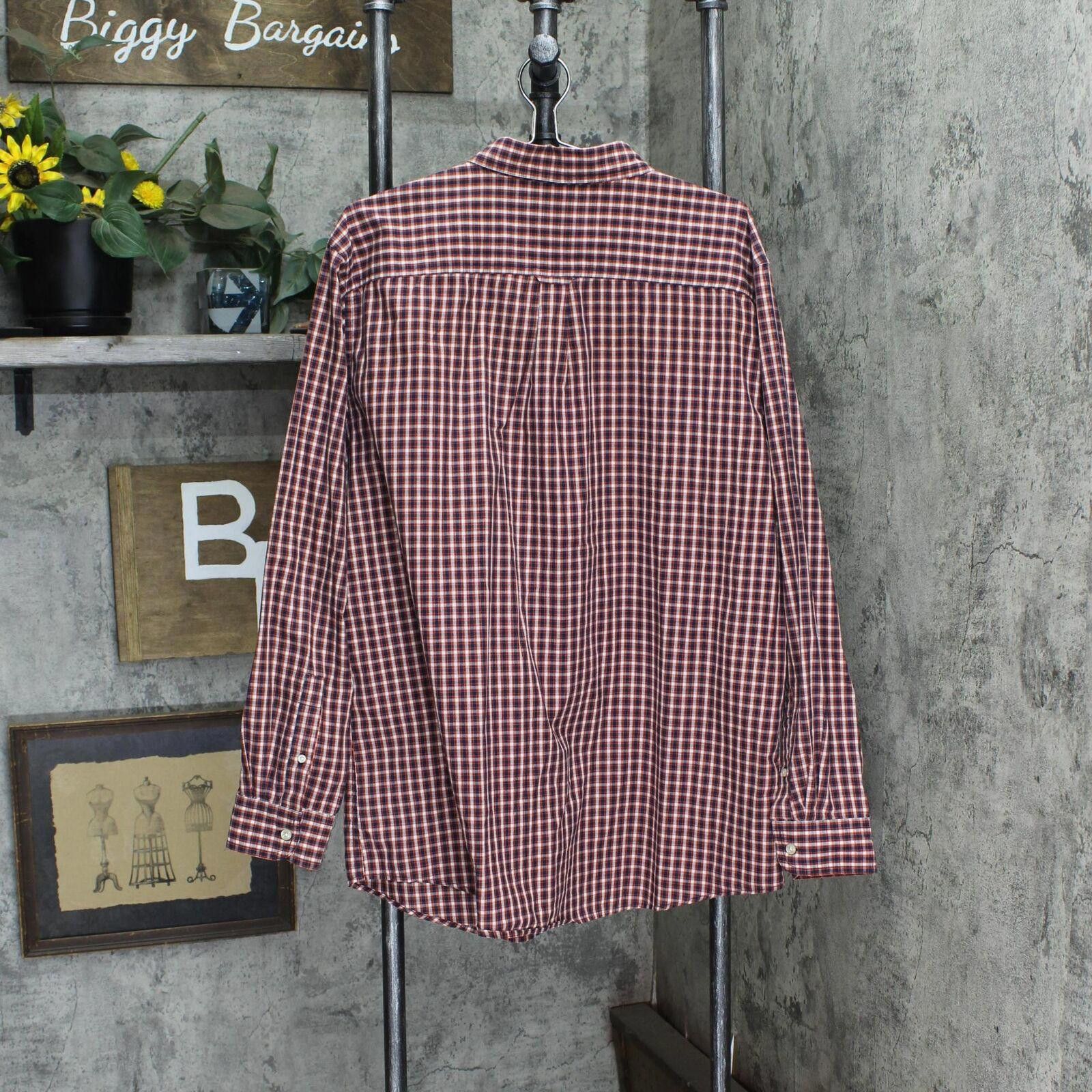 Chaps Chaps Care Button Up Long Sleeve Shirt Pocket Red Plaid XL Size US XL / EU 56 / 4 - 2 Thumbnail