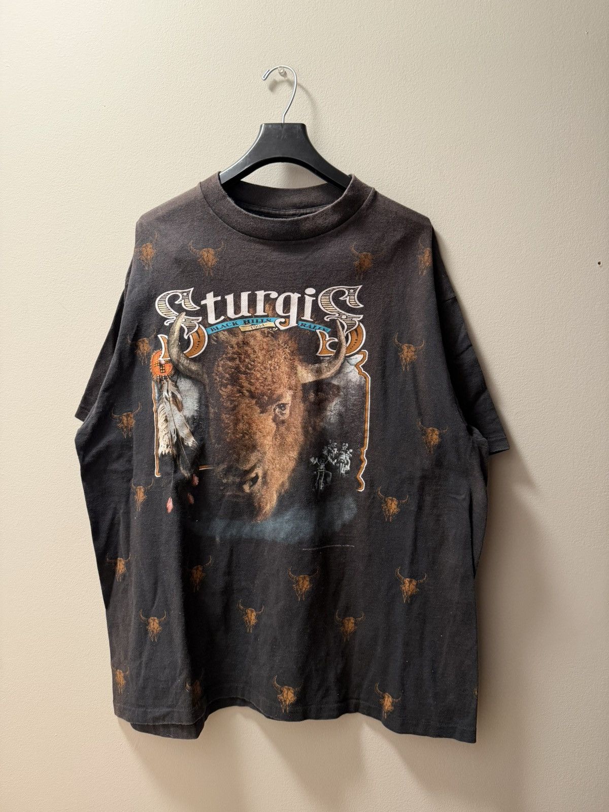 Other Vintage 90s 3D Emblem Sturgis Buffalo AOP Shirt Size US XL / EU 56 / 4 - 1 Thumbnail