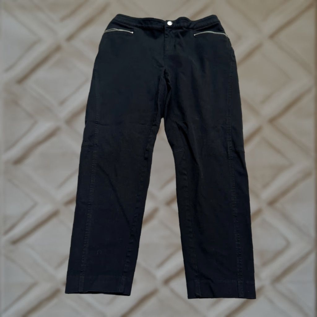 Ralph Lauren Lauren Ralph Lauren Tapered Leg Trouser Pants Womens 16W Plus Black ZIp Pocket Casual Workwear Shirt? Size 38" / US 16 / IT 52 - 1 Thumbnail