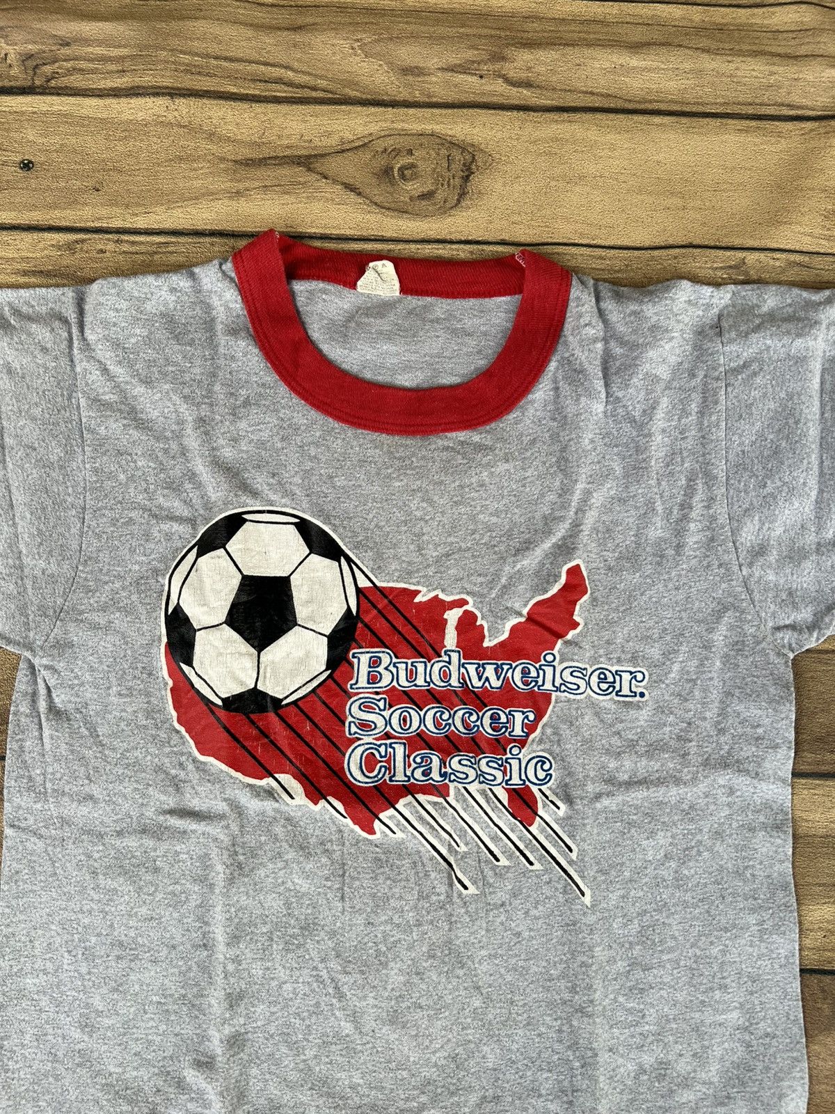 Vintage Vintage budweiser soccer classic ringertee fifty fifty blend Size US S / EU 44-46 / 1 - 2 Thumbnail