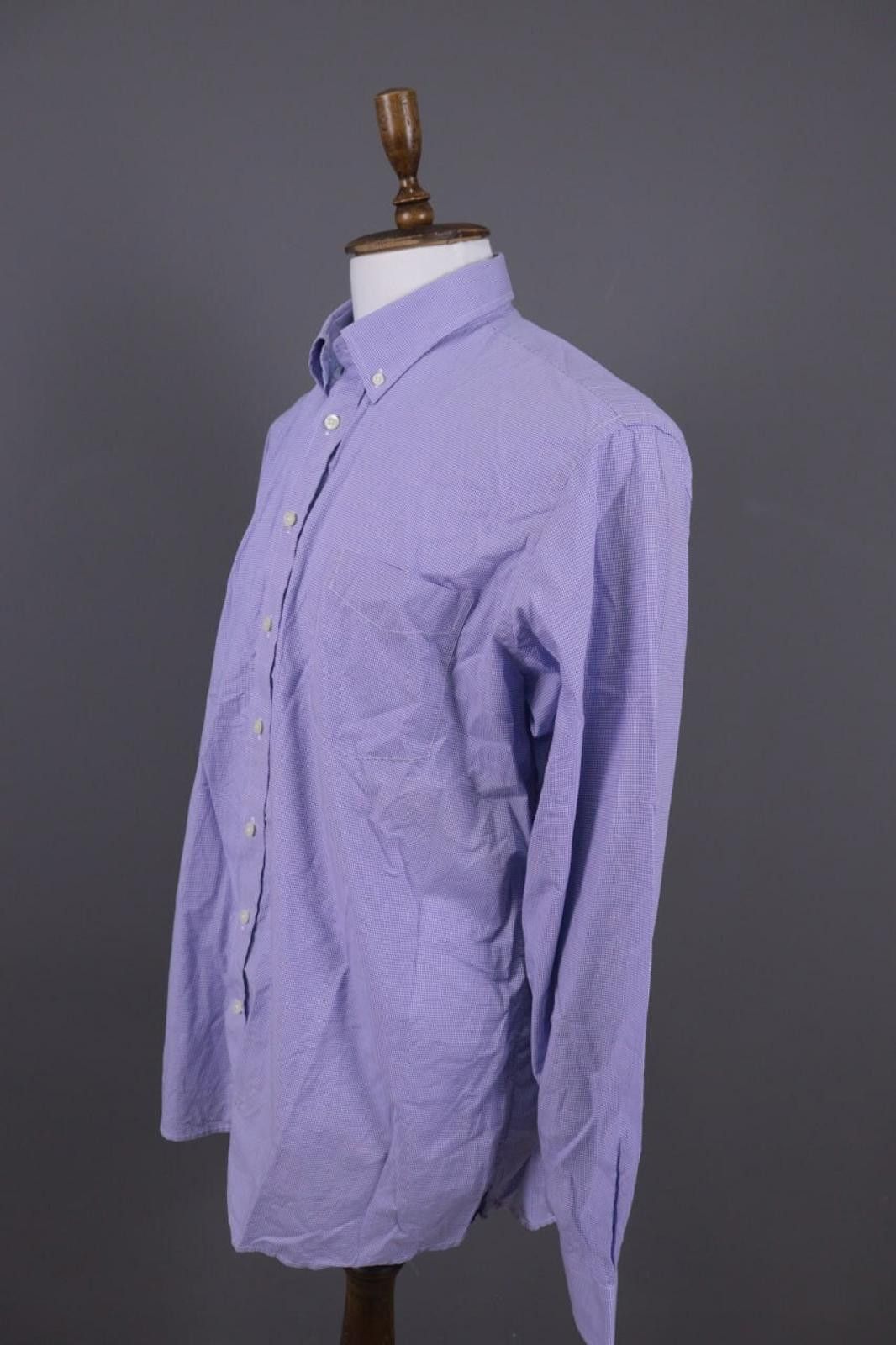Designer Hackett London Blue Check Printed White Shirt Size XXL Size US XXL / EU 58 / 5 - 5 Thumbnail