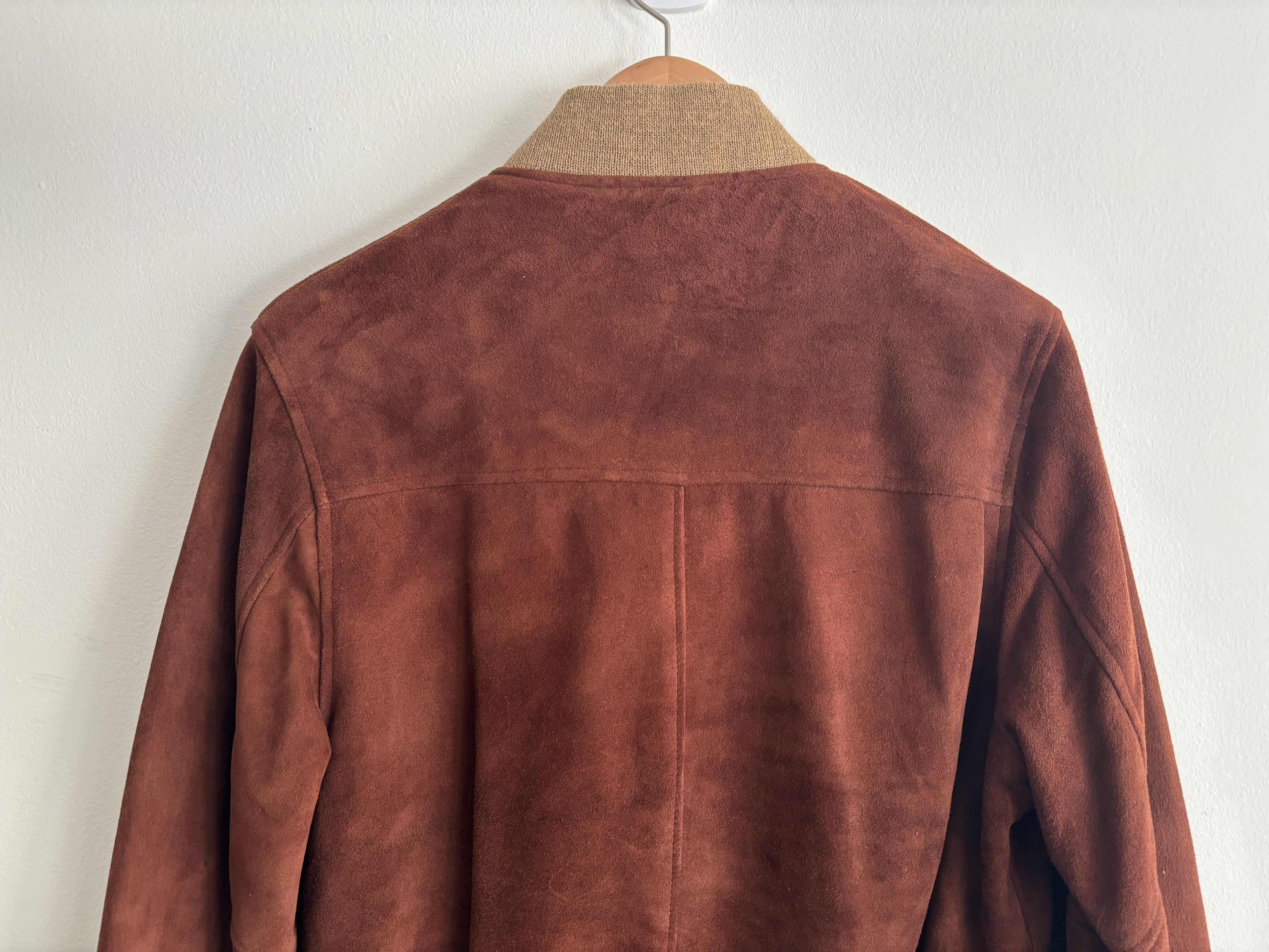 Golden Bear $1195 Rust Brown Suede Leather Bomber Jacket -M/L Size US L / EU 52-54 / 3 - 6 Thumbnail