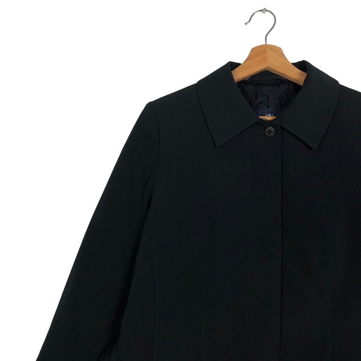 Vintage 🔥Rich Black - Fly Jacket Robed Aquascutum London Japan Made Size US M / EU 48-50 / 2 - 7 Thumbnail