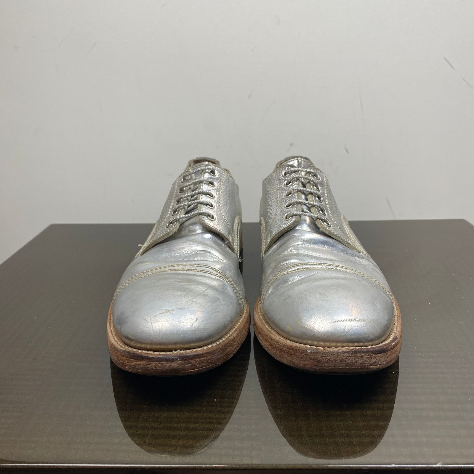 Acne Studios Acne Studios Askin Silver Cap Toe Derby Shoes Men's 43 US 10 Size US 10 / EU 43 - 2 Thumbnail
