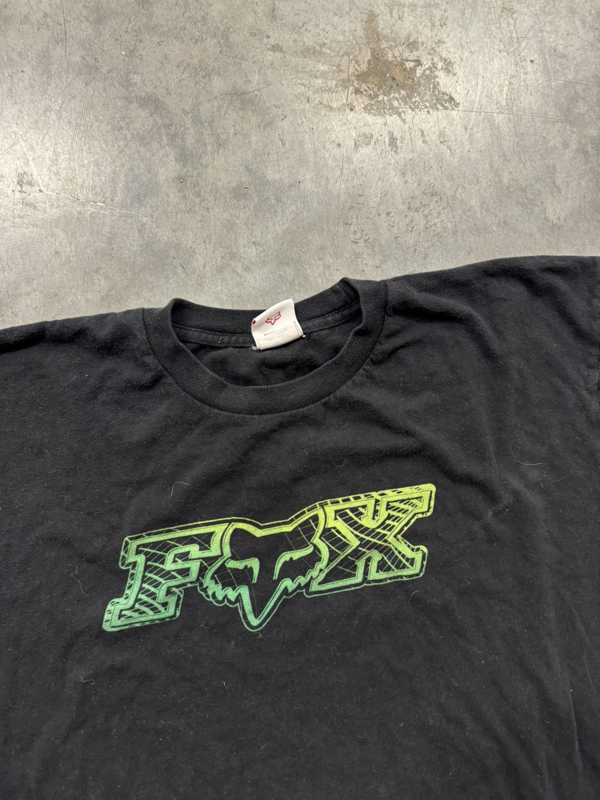 Fox Racing × Vintage Vintage Y2K Fox Grid Logo Tee Size US XL / EU 56 / 4 - 2 Thumbnail