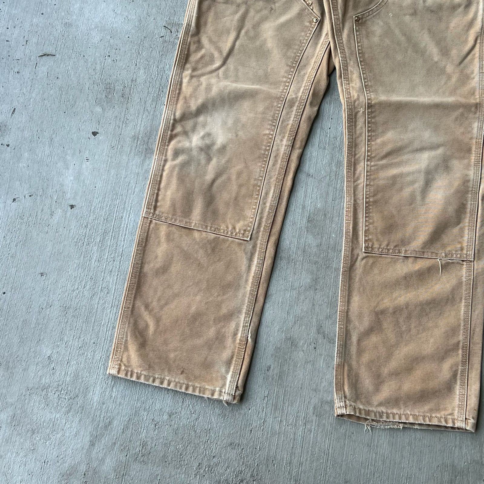Carhartt × Vintage Carhartt faded brown double knee work wear carpenter pants Size US 31 - 9 Thumbnail