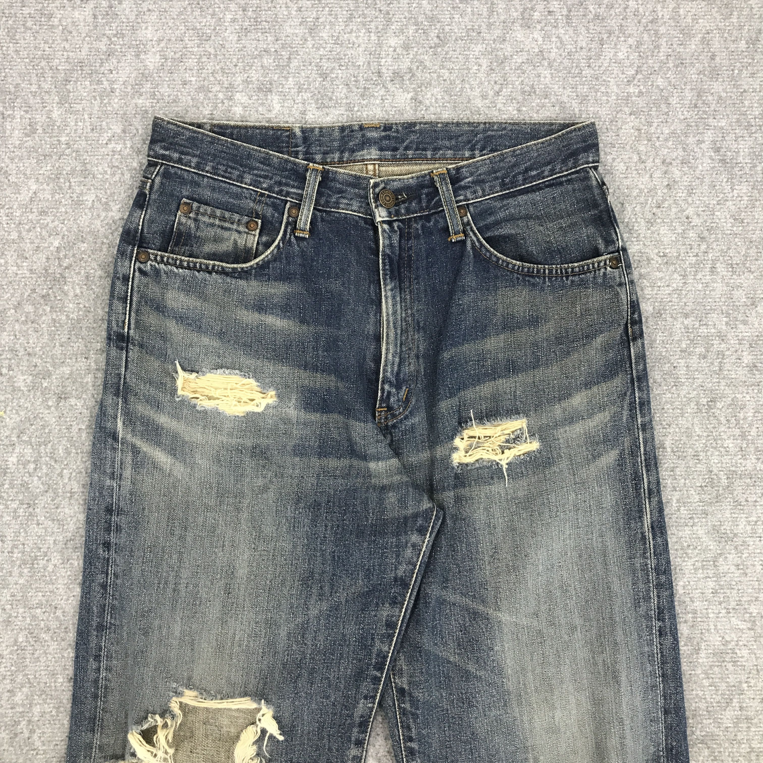 Edwin × Japanese Brand JAPAN EDWIN RIPPED DISTRESSED DENIM JEANS PANTS Size US 30 / EU 46 - 3 Thumbnail