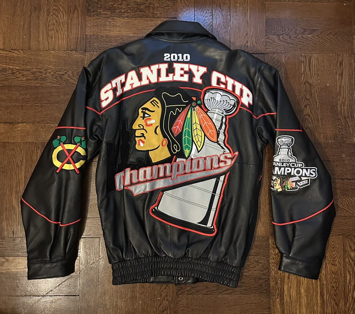 Jeff Hamilton LASTDROP Vtg Jeff Hamilton Chicago Blackhawks Leather Jacket Size US S / EU 44-46 / 1 - 2 Thumbnail