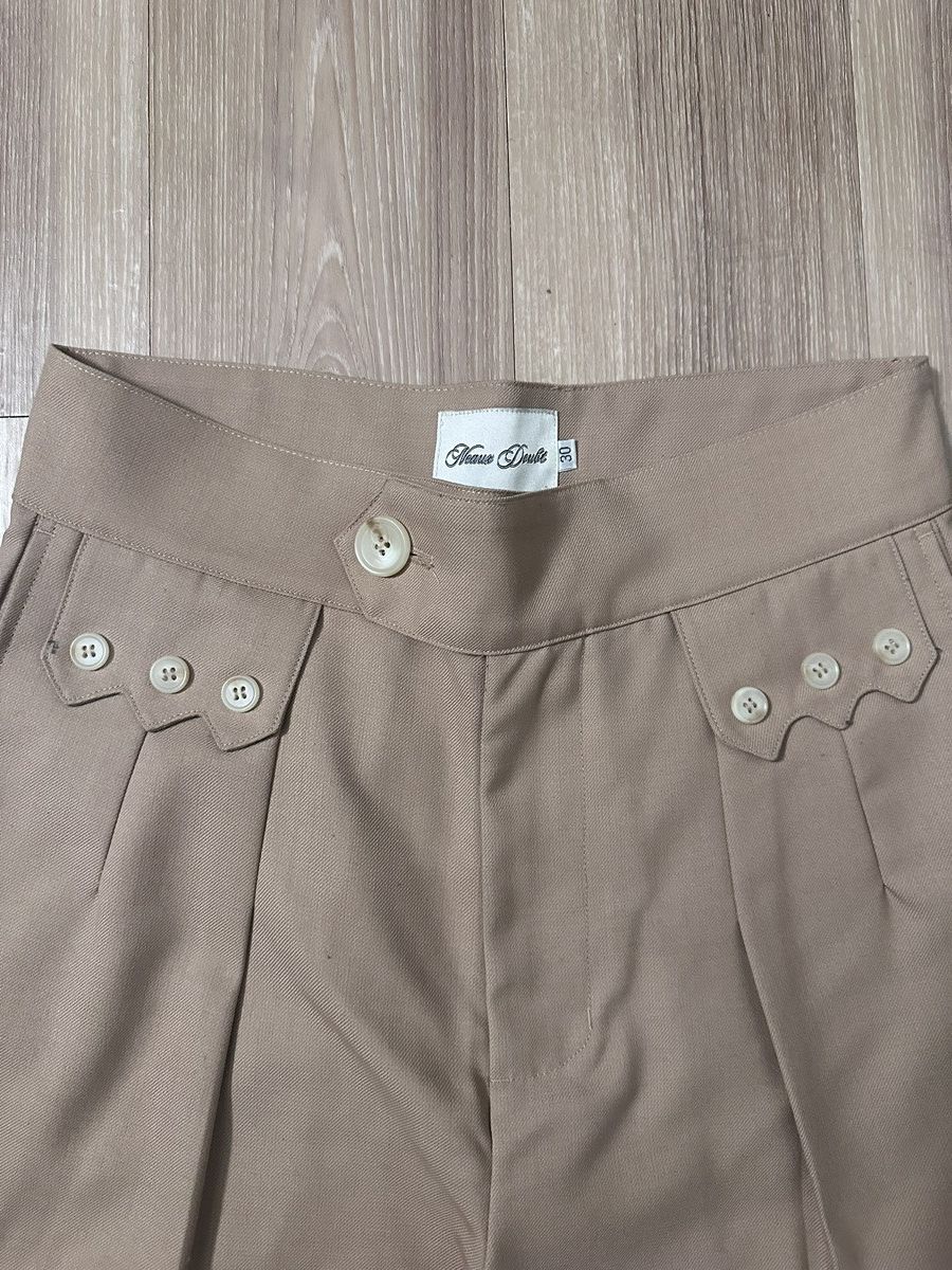 Other Neaux Doubt Western Arc Pleated Trousers Mocha Size US 30 / EU 46 - 7 Thumbnail