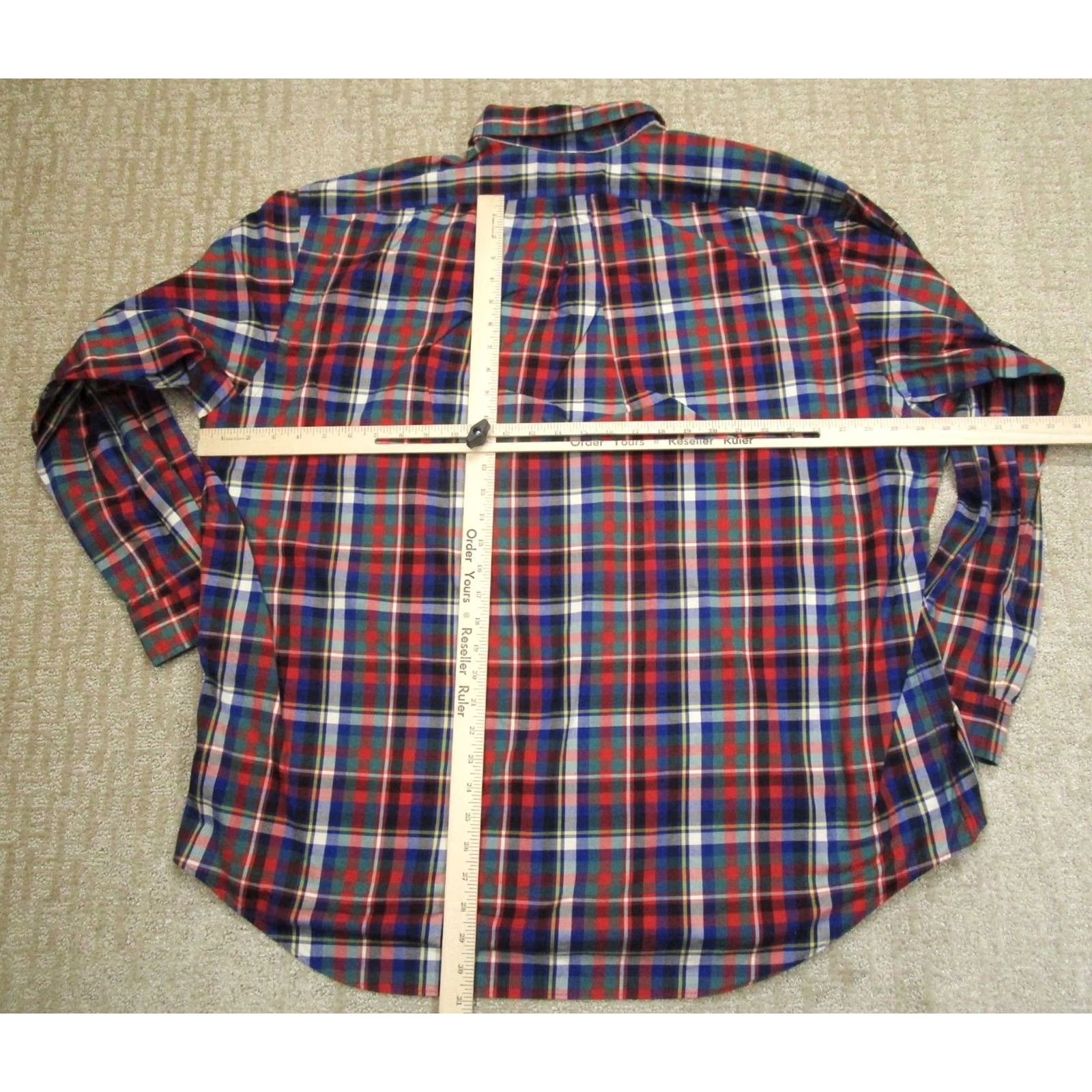 Ralph Lauren Ralph Lauren Shirt Men 2XL Red Blue Plaid Blake Button-Down Long Sleeve Classic Button-Up Knit? Size US XXL / EU 58 / 5 - 4 Thumbnail