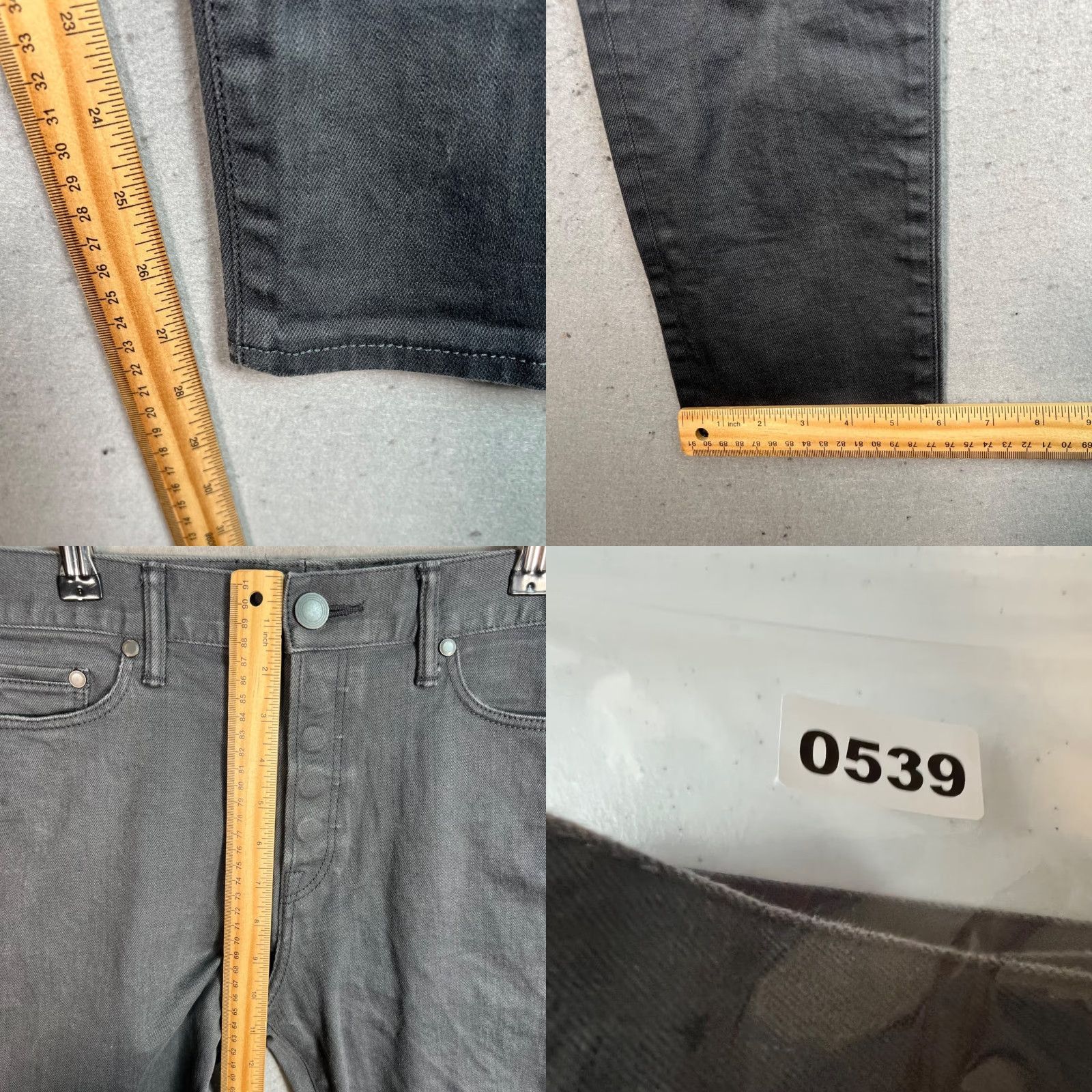 John Elliott John Elliott Slim-Fit Jeans Mens 34 Waist Gray Denim 5-Pocket Design Size US 34 / EU 50 - 8 Thumbnail