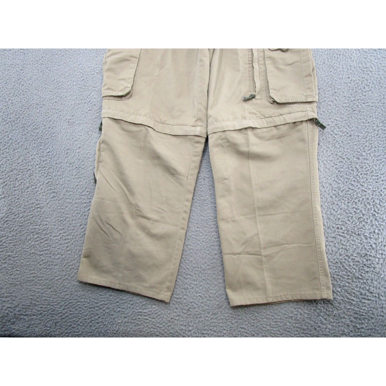 Vintage VTG Northcrest Cargo Pants Beige 34x32 Men's Cargo Convertible Read Tags 100% Cotton Size US 34 / EU 50 - 2 Thumbnail