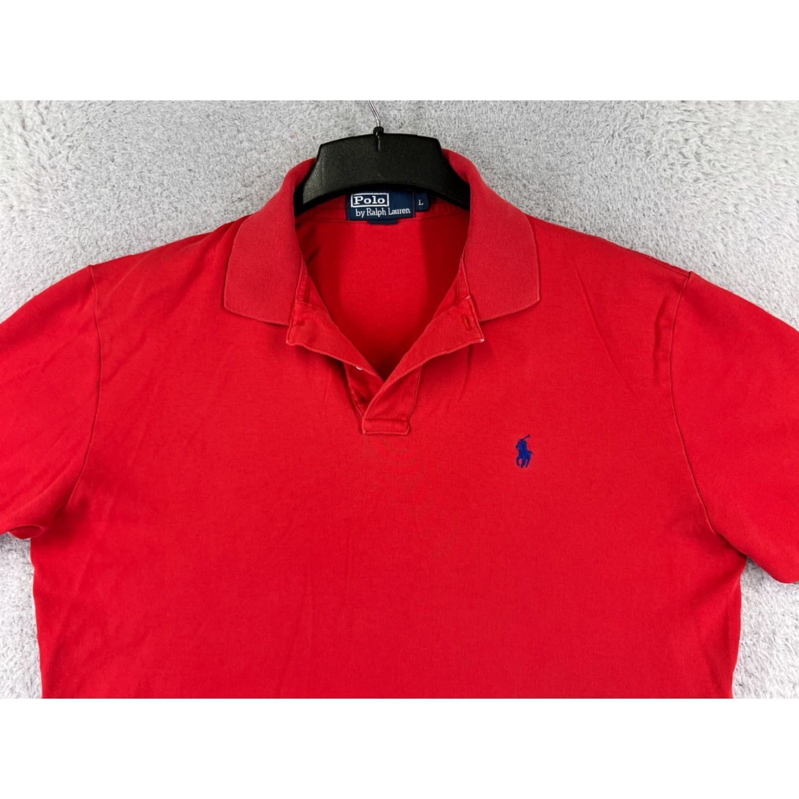 Ralph Lauren VINTAGE Ralph Lauren Polo Shirt Men Large Red 100% Cotton Jersey Polo Shirt Regular Fit Logo Embroidered Size US L / EU 52-54 / 3 - 4 Thumbnail