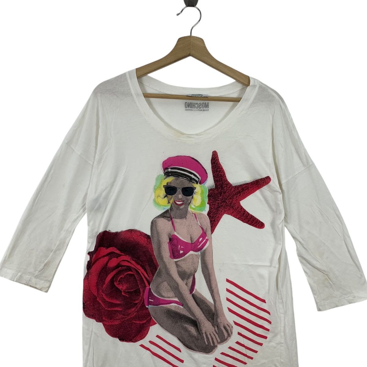 Moschino MOSCHINO CHEAP & CHIC Collection Picnic Tee Shirt Top Size S / US 4 / IT 40 - 2 Thumbnail