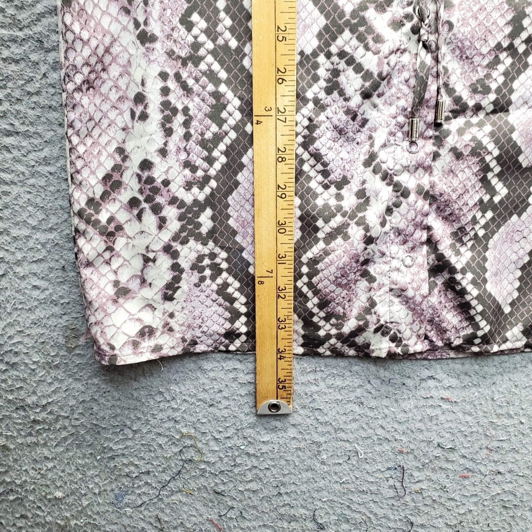 Michael Kors Michael Kors Shirt Womens PS Dress Multi Snakeskin Print Tie Waist Snap Button Size S / US 4 / IT 40 - 3 Thumbnail