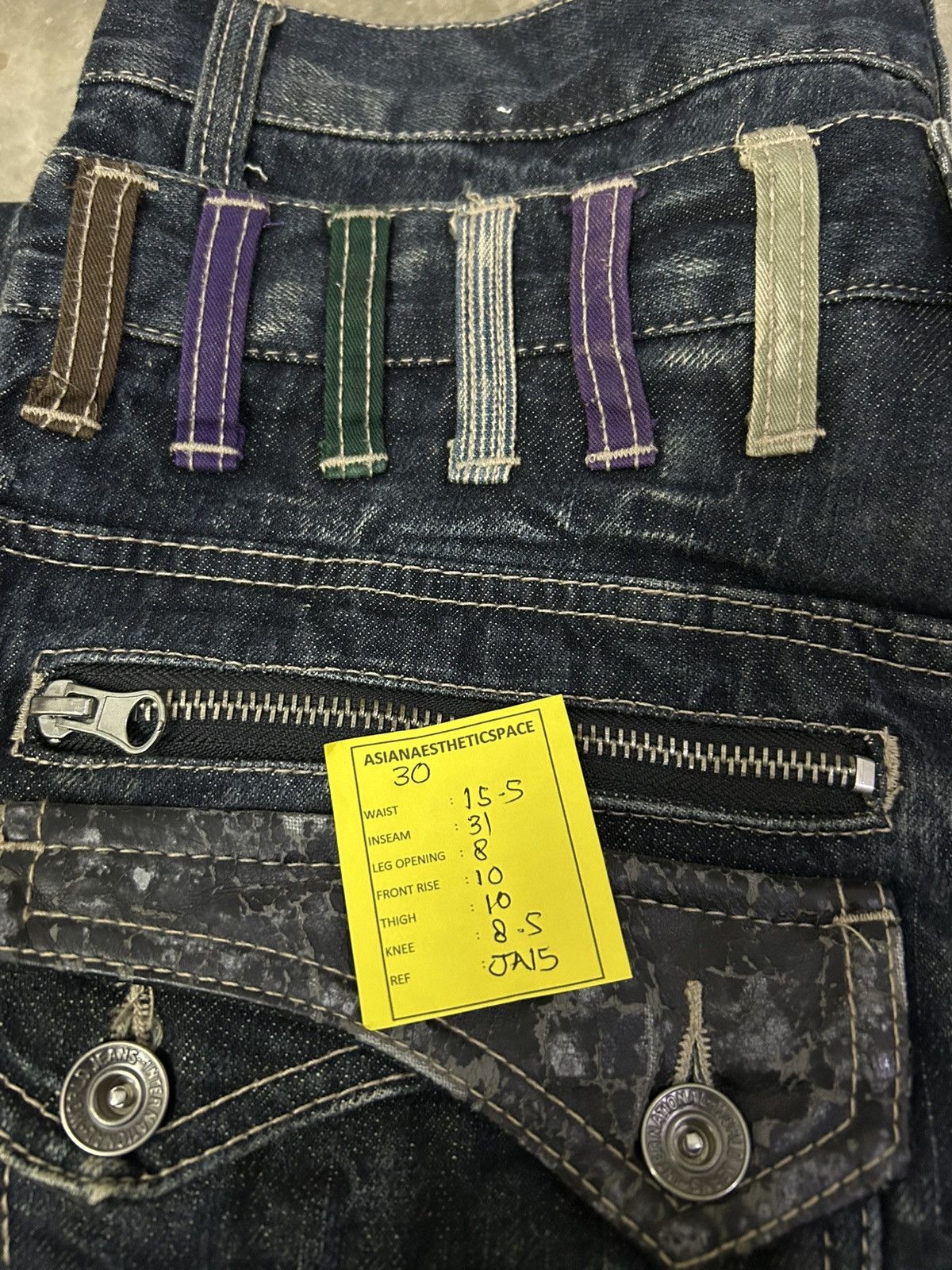 Japanese Brand Y2k Baggy Jeans Explosion Brand Clawn Marks Design Size US 30 / EU 46 - 21 Thumbnail