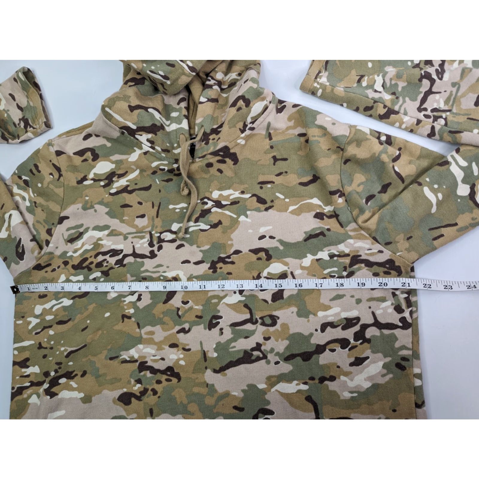 Pacsun Pacsun Hoodie Camouflage Longer Fit Pullover Sweatshirt Size L Mens Beige Multicolor Crew Neck Pullover, Colorful, Jersey Cotton Size US L / EU 52-54 / 3 - 6 Thumbnail