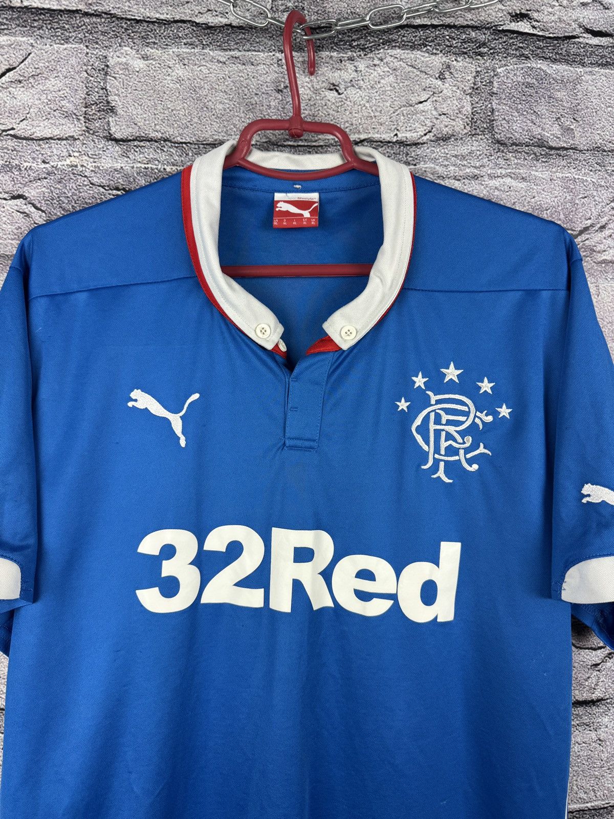 Puma Puma Rangers FC Home Football Jersey Blue Short Sleeve Size US XL / EU 56 / 4 - 4 Thumbnail