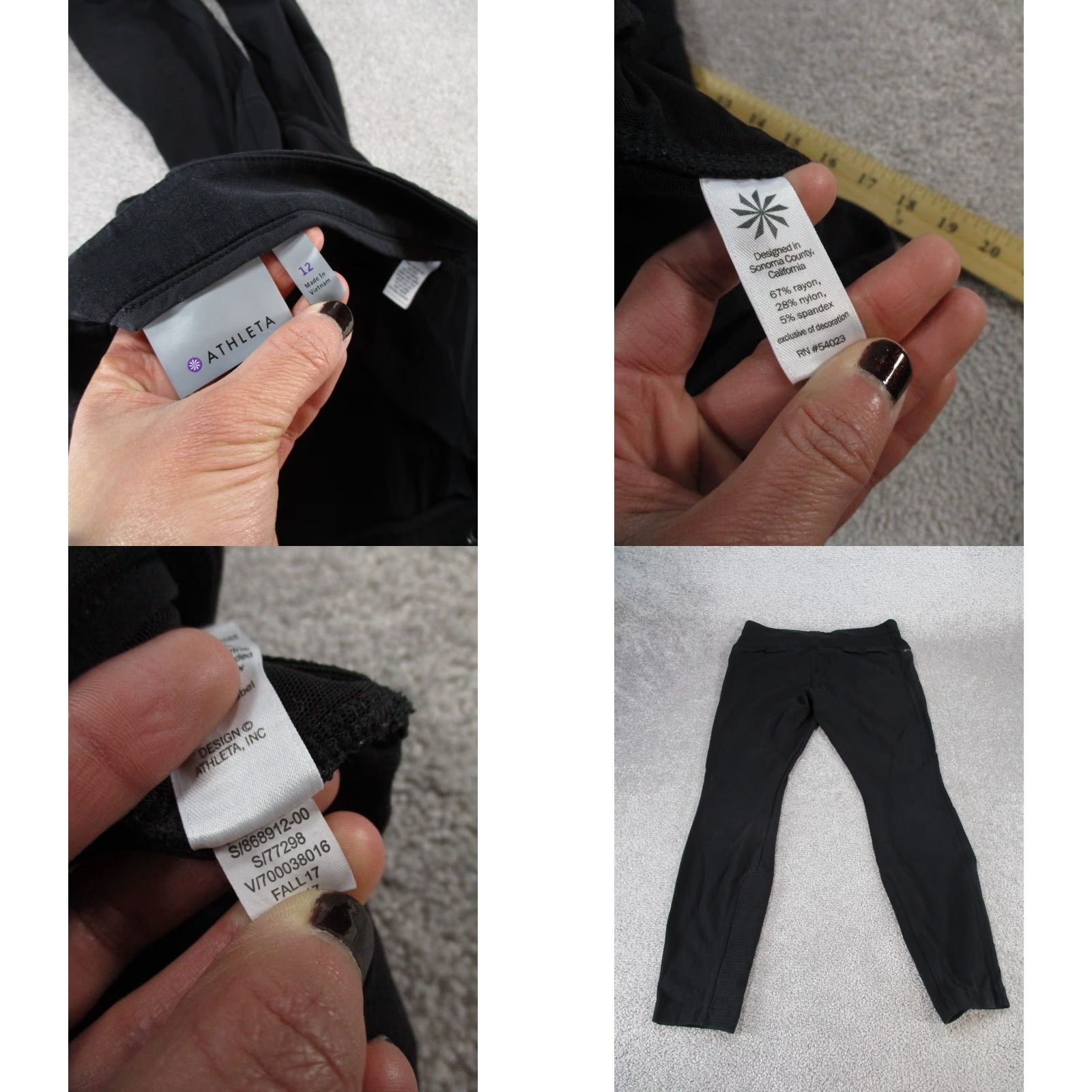 Athleta Athleta Ponte Moto 2.0 Pants Womens 12 Black Stretch Skinny Jegging Slim Fit Skinny Size 34" / US 12 / IT 48 - 8 Thumbnail