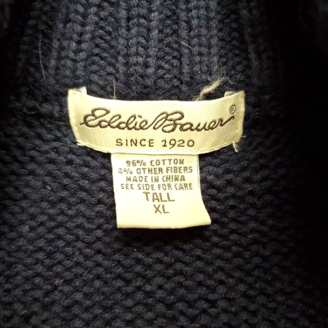 Eddie Bauer Eddie Bauer Sweater Mens S Blue Reindeer Fair Isle Chunky Knit Nordic Zip Ski Cardigan Size US S / EU 44-46 / 1 - 4 Thumbnail