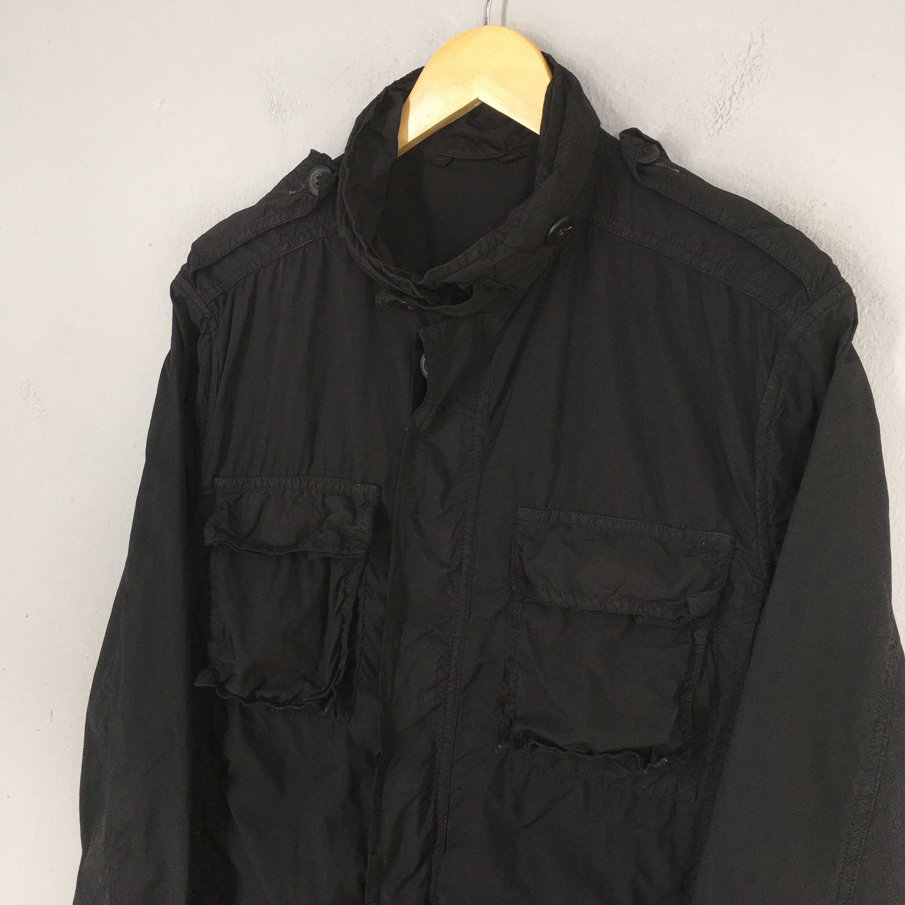 Yohji Yamamoto Vintage Yohji Yamamoto Black Wrinkle Shirt Medium Size US M / EU 48-50 / 2 - 3 Thumbnail