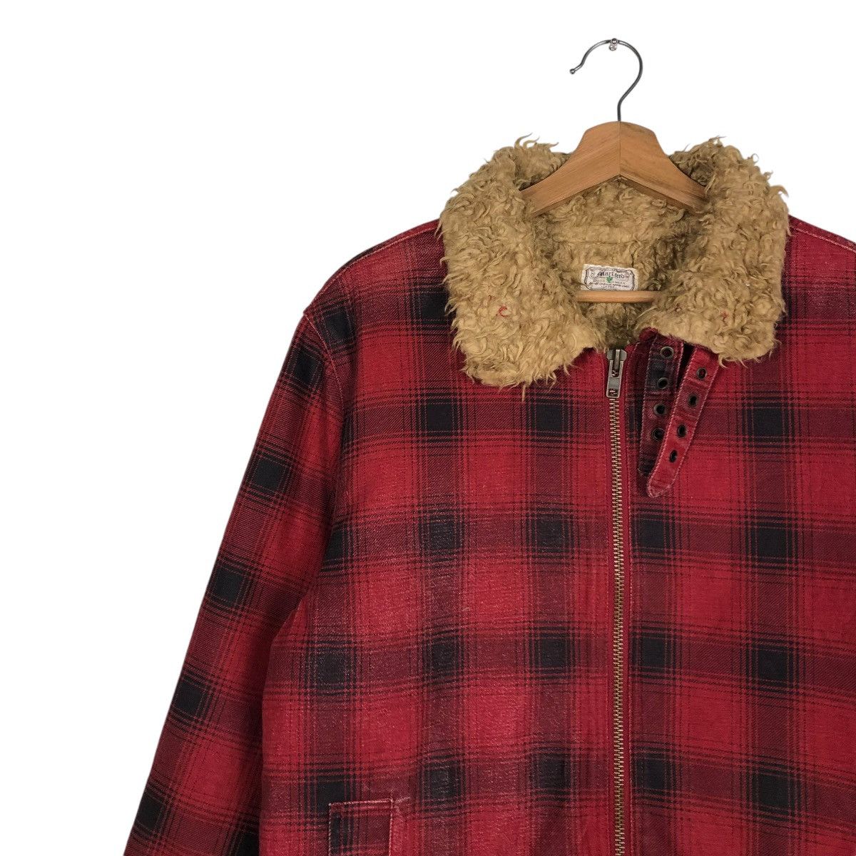 Hysteric Glamour 🔥VTG BIKER JACKET RANCH WEAR MARLONO FUR BLANKET TARTAN Size US L / EU 52-54 / 3 - 9 Thumbnail