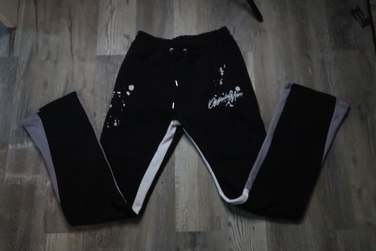 Boohoo Black n White Paint Splatter Flares Size US 34 / EU 50 - 1 Thumbnail