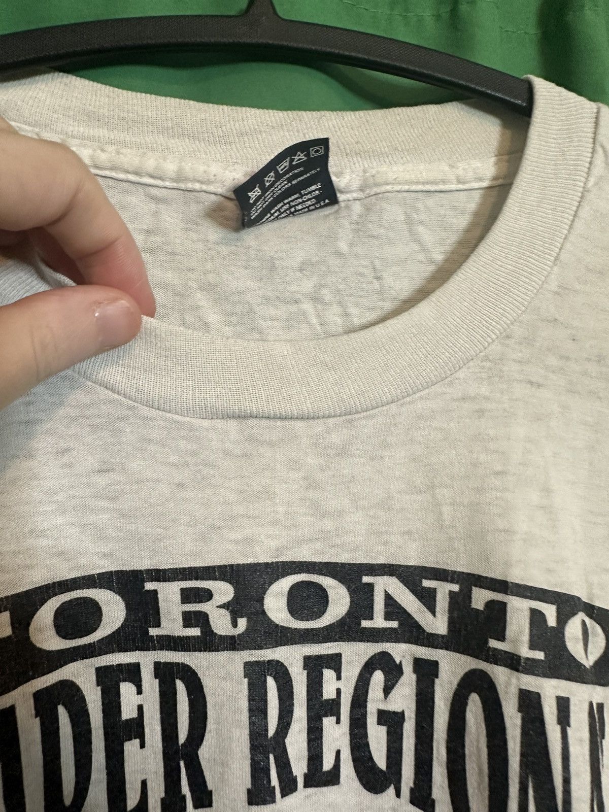 Fruit Of The Loom Single stitch 1994 North America hockey white t-shirt Size US XXL / EU 58 / 5 - 6 Thumbnail