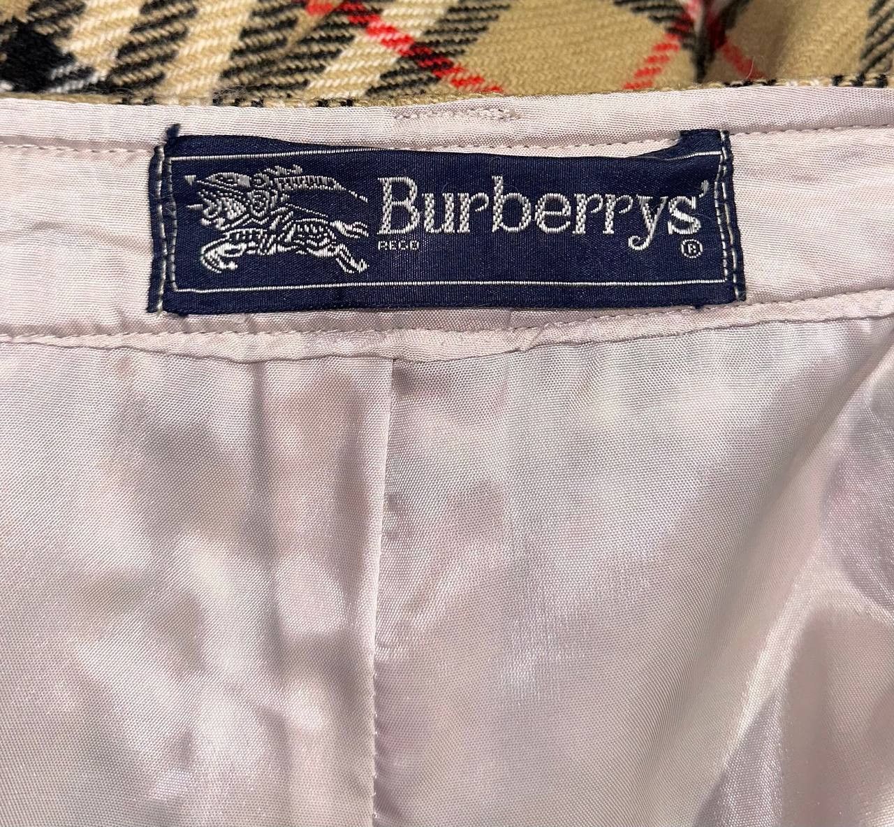 Burberry × Vintage Burberrys' Skirt Plaid Wool Classic Vintage straight midi Size 36" / US 14 / IT 50 - 9 Thumbnail