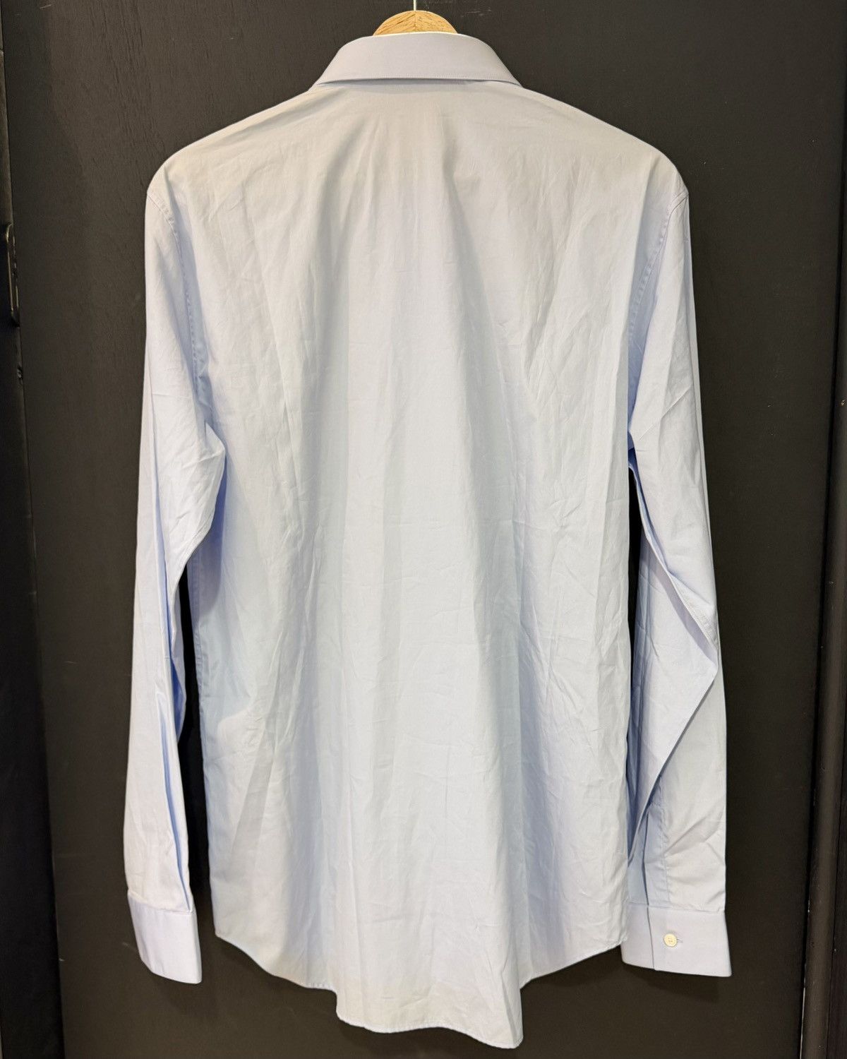 Dior × Jordan Brand Air Dior Jordan Wing Basketball Blue Logo LS Button Up SZ 40 Size 40R - 2 Thumbnail