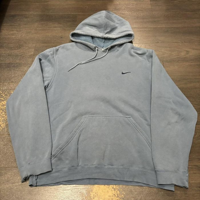 Nike Vintage baby blue tonal Nike swoosh hoodie from the 00s | Grailed