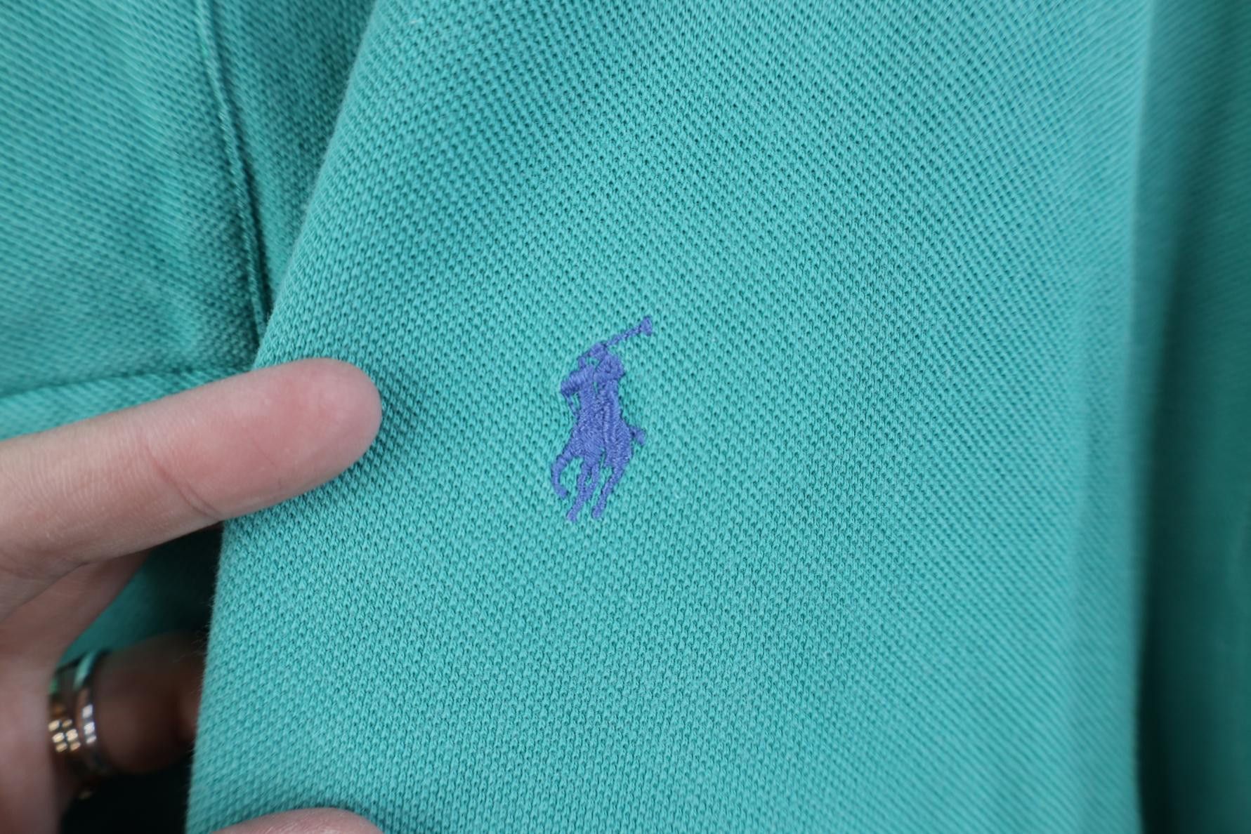 Polo Ralph Lauren Vintage 90s Ralph Lauren Pique Cotton Knit Golf Polo Teal Size US L / EU 52-54 / 3 - 4 Thumbnail