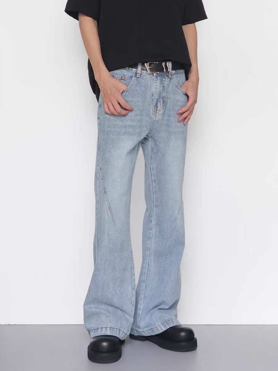 Japanese Brand × Jean High street washed blue casual baggy jeans Size US 34 / EU 50 - 2 Thumbnail