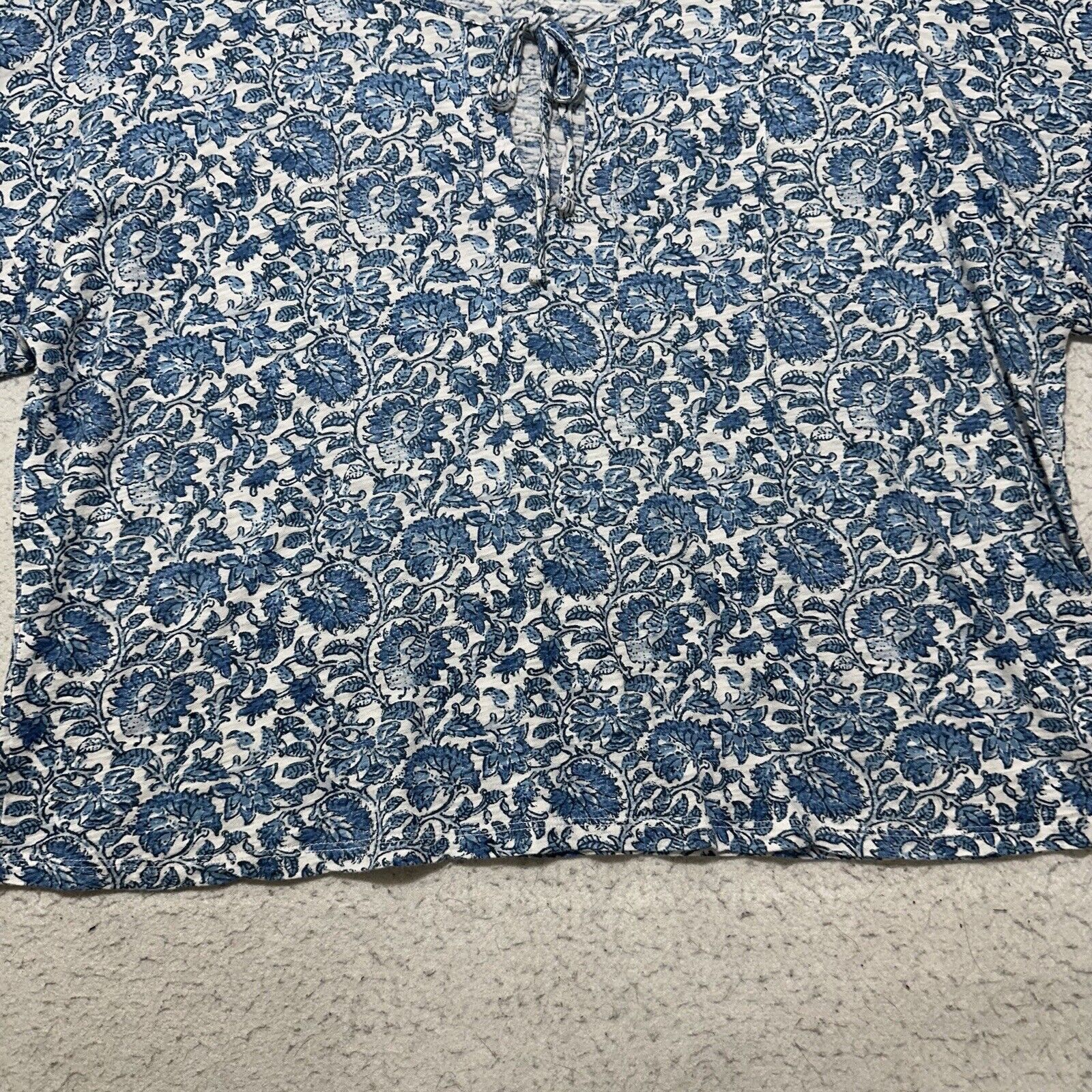 Lucky Brand Lucky Brand Large Floral Blouse Tie Front Paisley Top Size L / US 10 / IT 46 - 7 Thumbnail