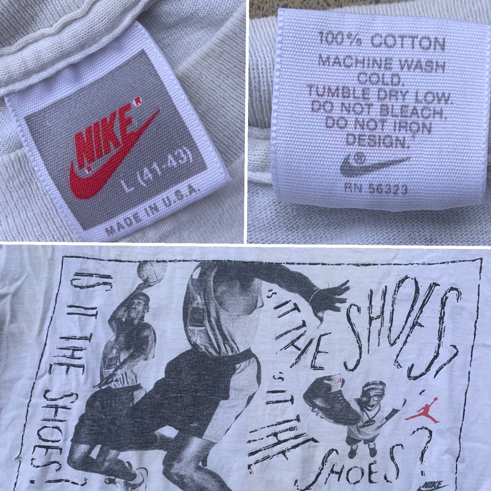 Nike VINTAGE Nike T-Shirt Michael Jordan Spike Lee Mars Blackmon L White 100% Cotton Short Sleeve Graphic Tee United States Mens Size US L / EU 52-54 / 3 - 4 Thumbnail