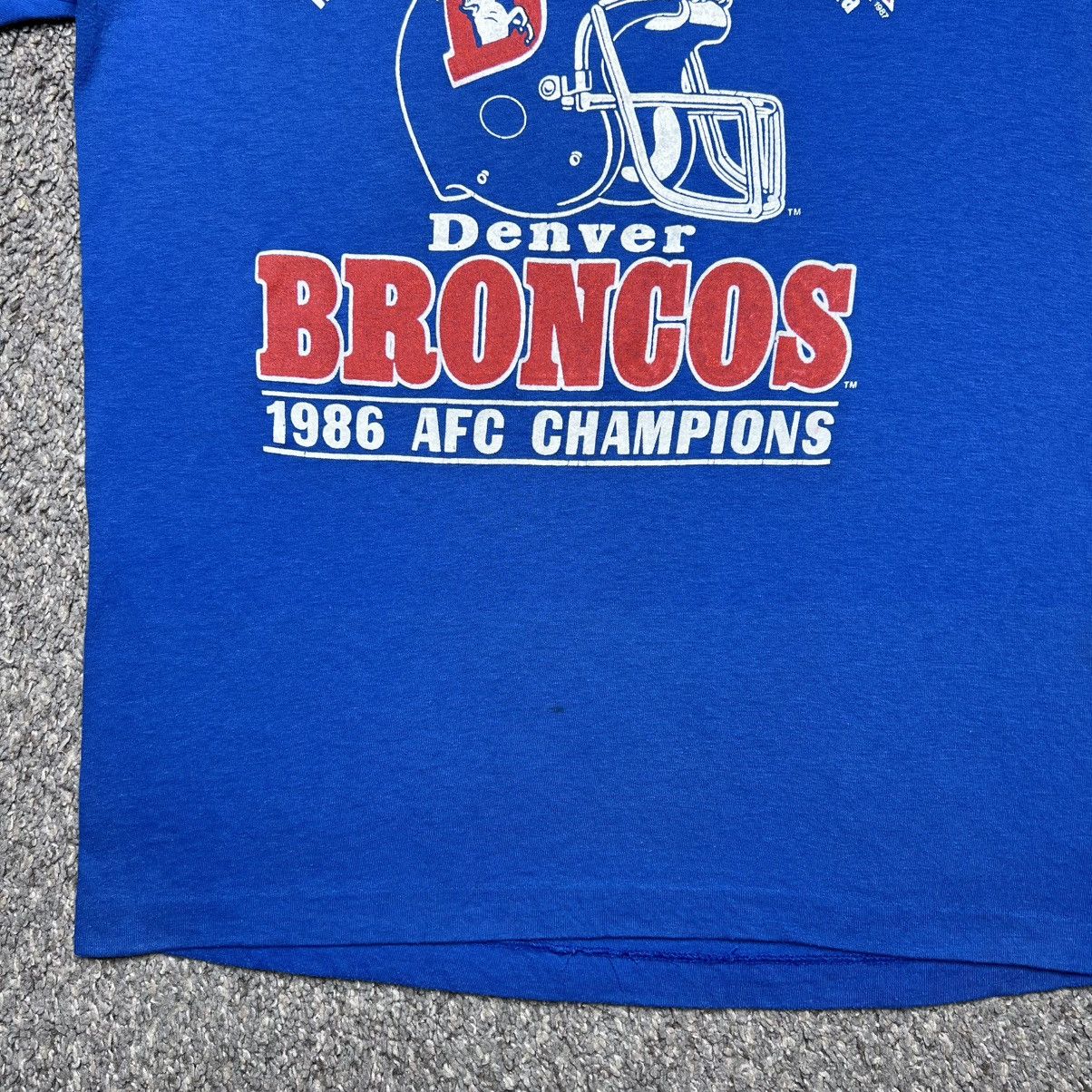 NFL Vintage 1986 NFL Denver Broncos AFC Champions Graphic TShirt Size US L / EU 52-54 / 3 - 9 Thumbnail