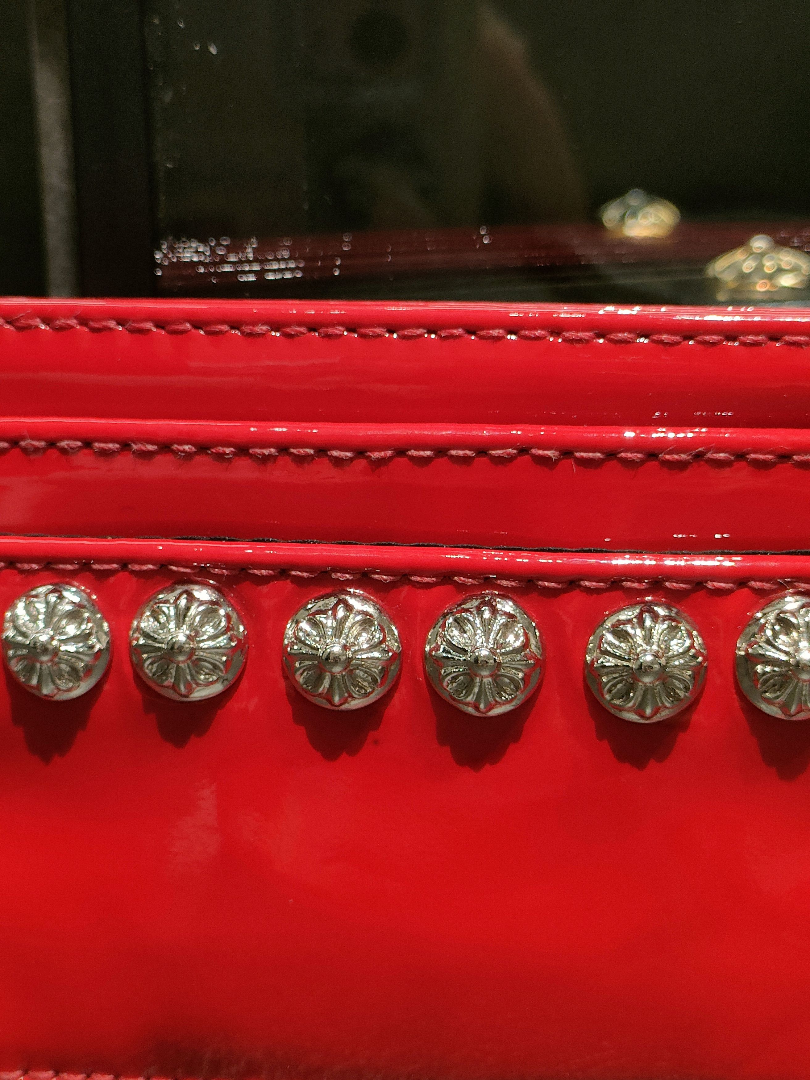 Chrome Hearts Chrome Hearts Red Cross Bead Studded Card Holder Size ONE SIZE - 4 Thumbnail