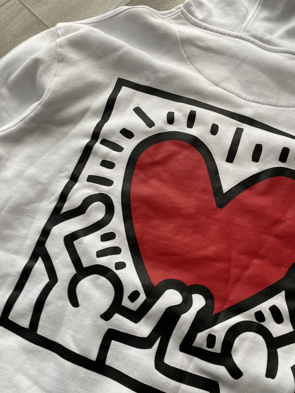 Vintage Rare Designer Hoodie Keith Haring Art New York Love. Size US XL / EU 56 / 4 - 4 Thumbnail