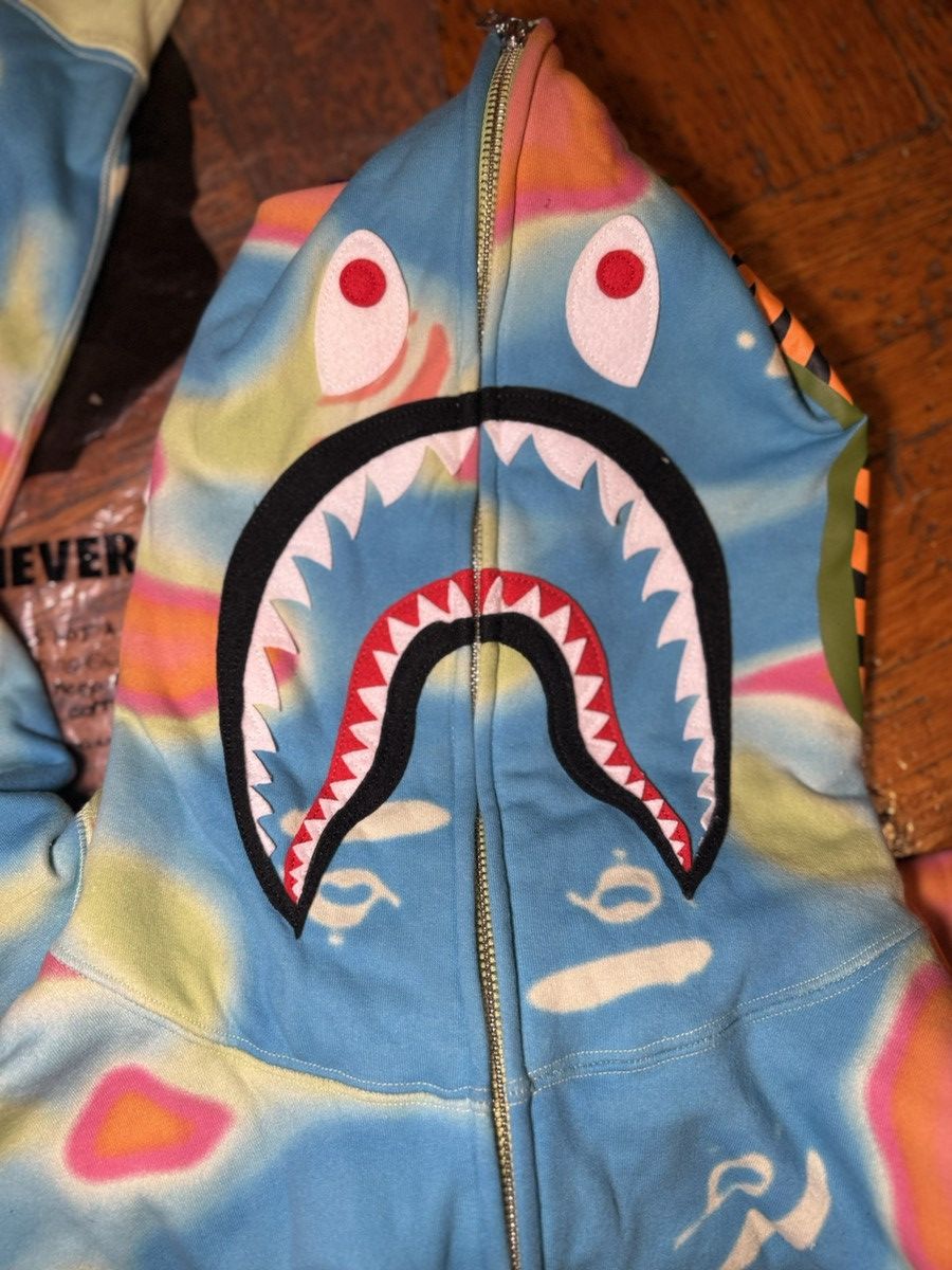 Bape Authentic Liquid Camo shark relaxed fit full zip hoodie Size M / US 6-8 / IT 42-44 - 3 Thumbnail