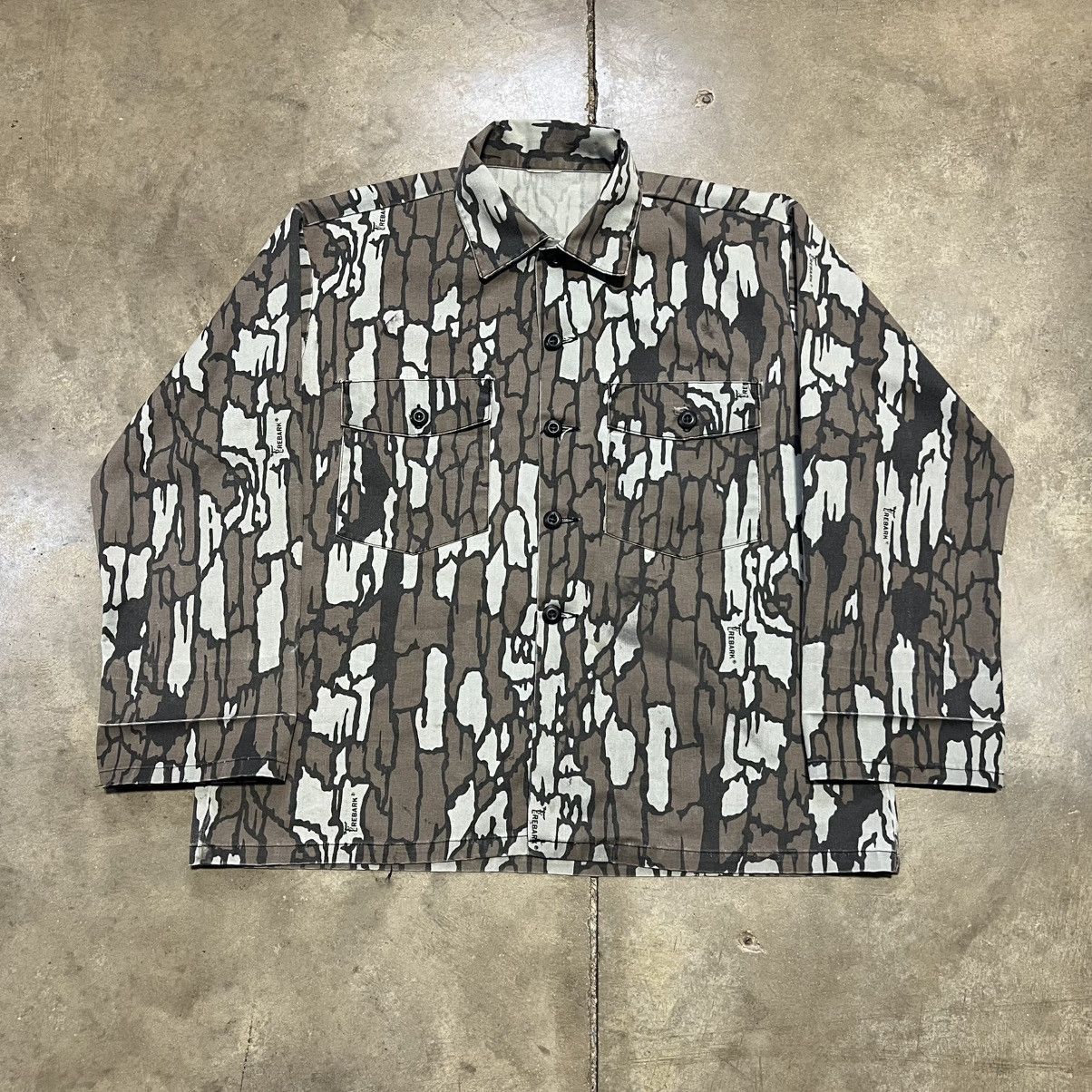 Vintage Vintage Camo Military Field Jacket Fatigue Hunting Trebark Size US XL / EU 56 / 4 - 1 Thumbnail