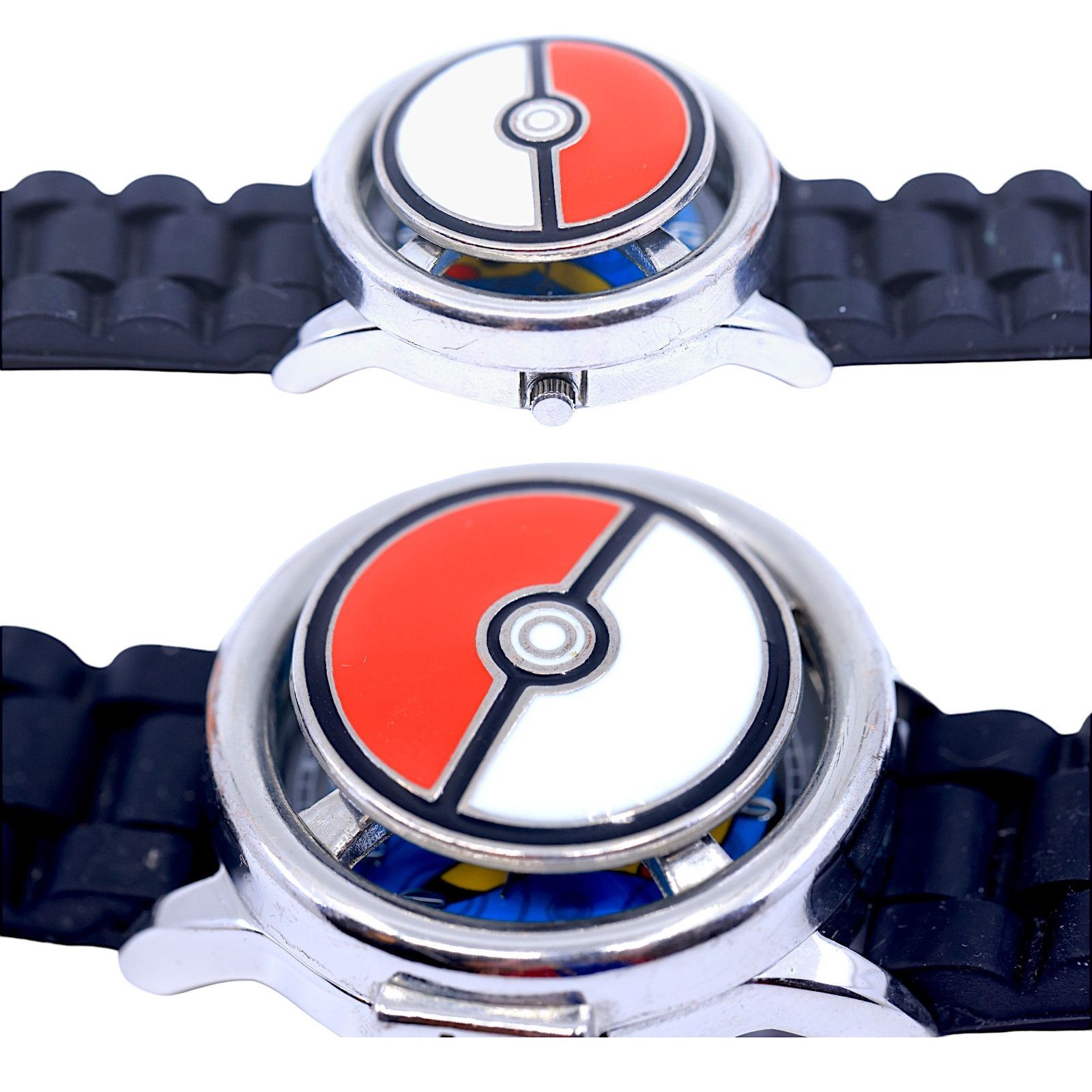 Pokemon Pokémon Pikachu Pokeball Spinning Stainless Steel Watch Size ONE SIZE - 3 Thumbnail