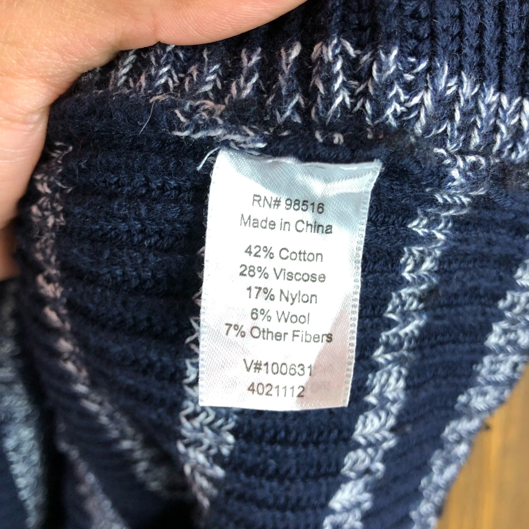 Coldwater Creek Coldwater Creek Womens Sweater Blue Knit Striped Boat Neck Long Sleeve Wool L Size L / US 10 / IT 46 - 7 Thumbnail
