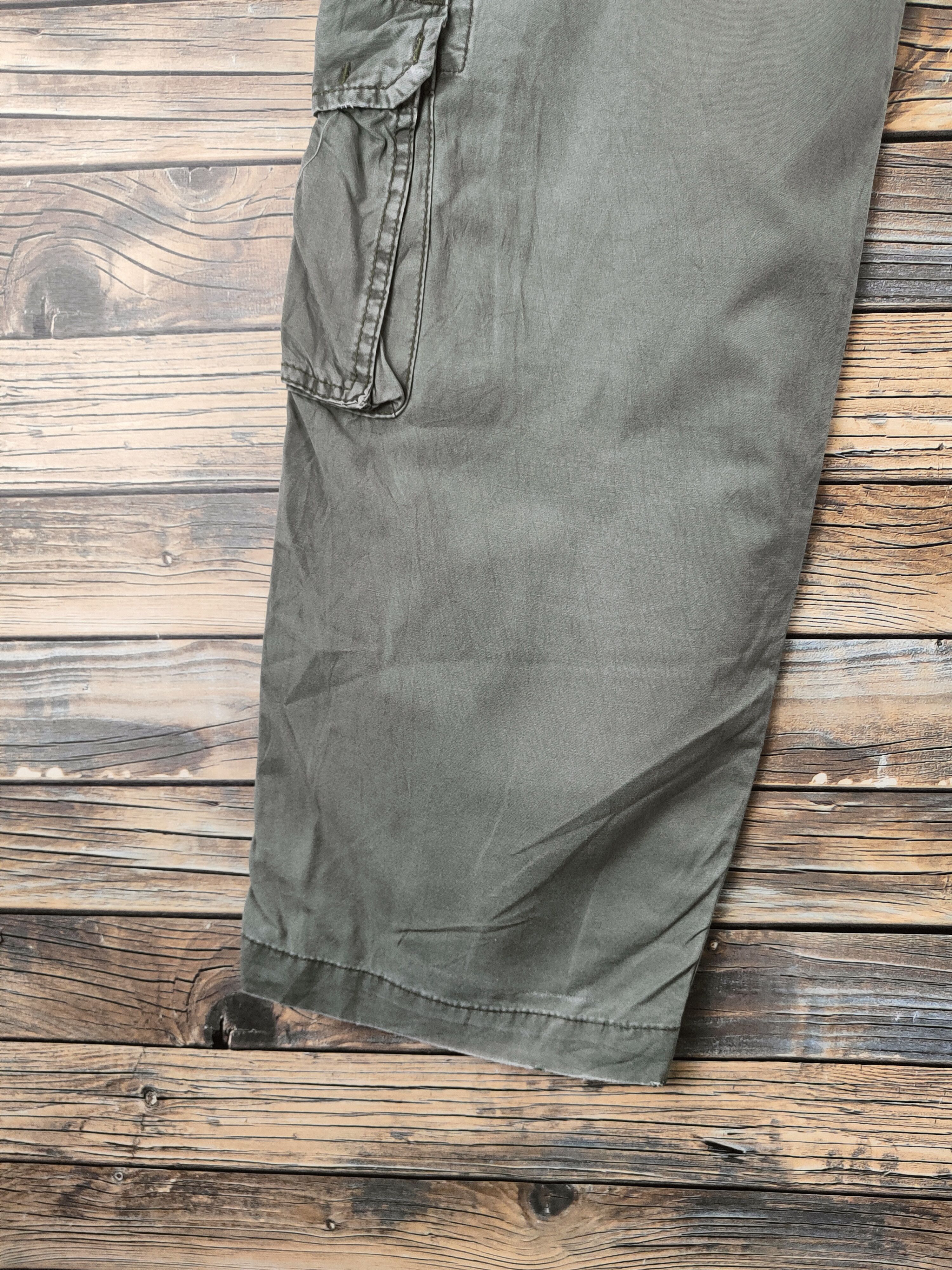 Alpha Industries DL Alpha Industries Green Multipocket Cargo Pants #46-833 Size US 33 - 9 Thumbnail