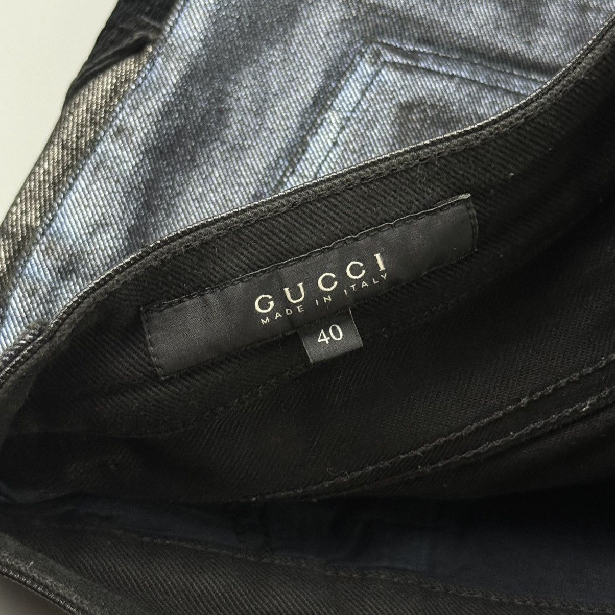 Gucci Gucci 2009 Metallic Blue Corduroy Panel Pants Size 30" / US 8 / IT 44 - 7 Thumbnail