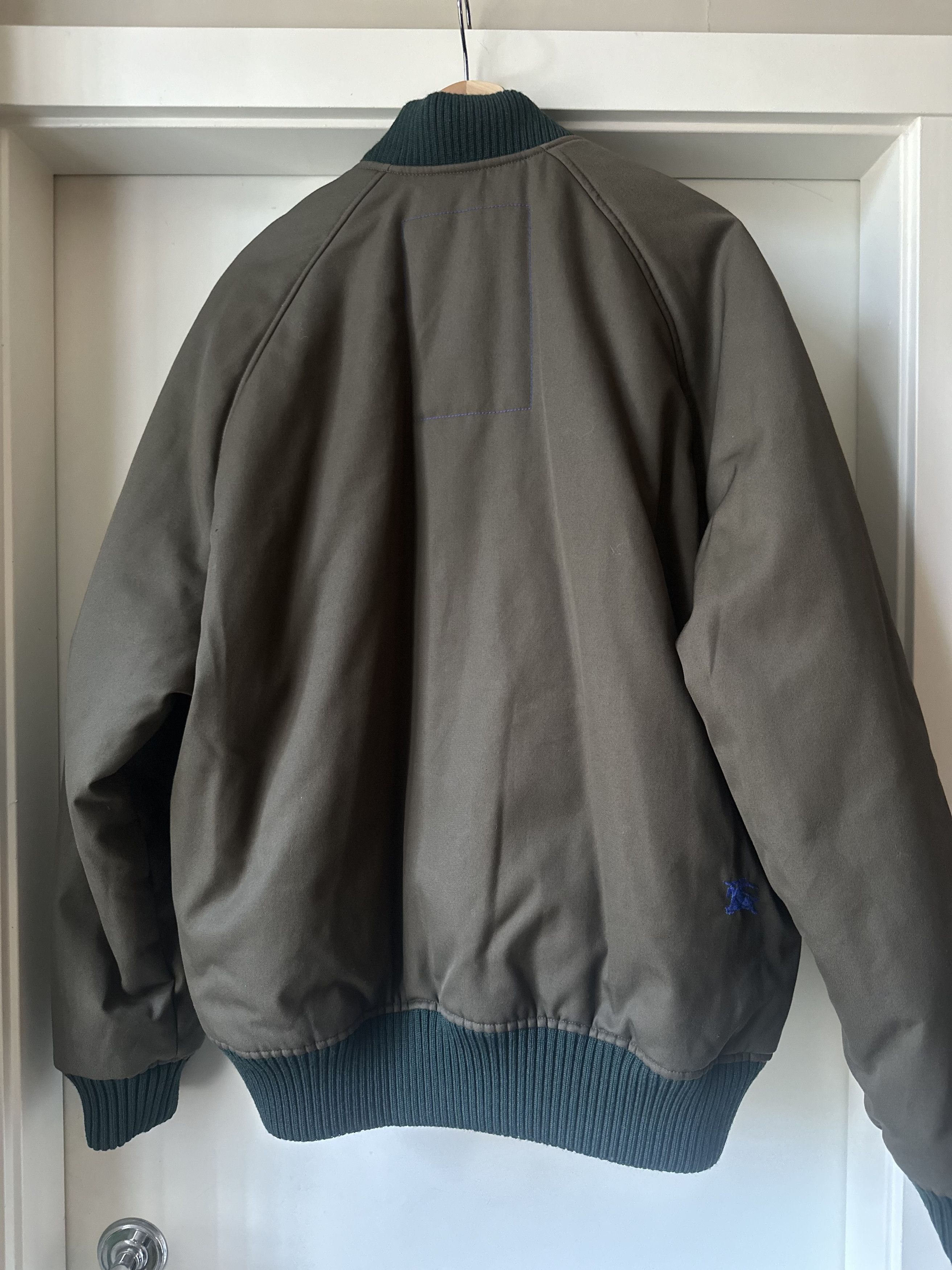 Burberry Burberry Green Check Reversible Bomber Jacket Size US L / EU 52-54 / 3 - 10 Thumbnail