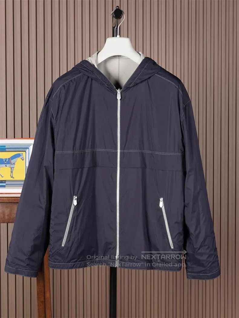 Hermes Hermes Men's Hooded Leather Jacket Size US M / EU 48-50 / 2 - 2 Thumbnail