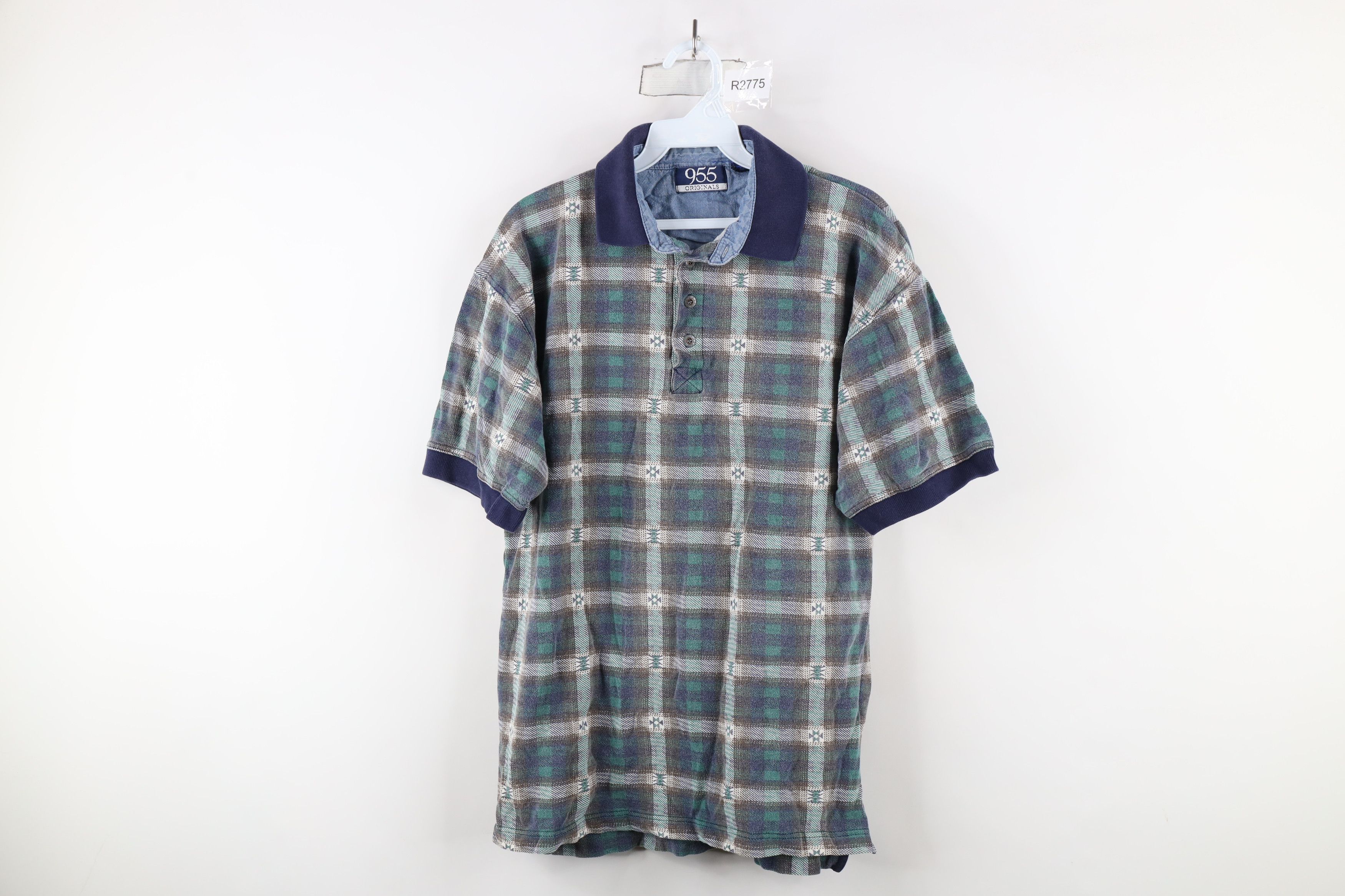 Vintage Vintage 90s Streetwear Southwestern Fiesta Polo Shirt Cotton Size US M / EU 48-50 / 2 - 1 Thumbnail