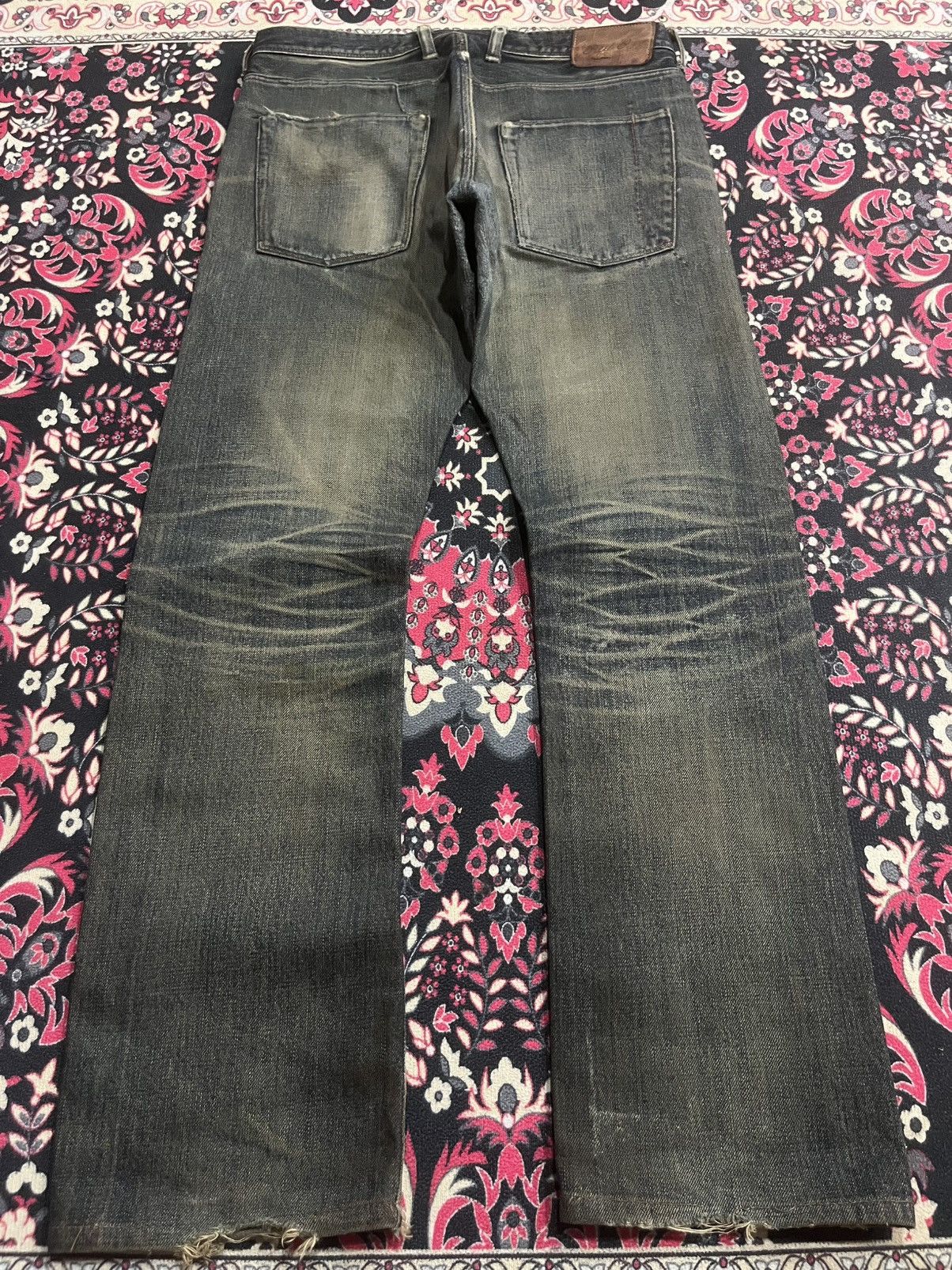 Paul Smith Red Ear Vintage Paul Smith Red Ear Mud Whisker Washed Selvedge Jeans Size US 29 - 2 Thumbnail